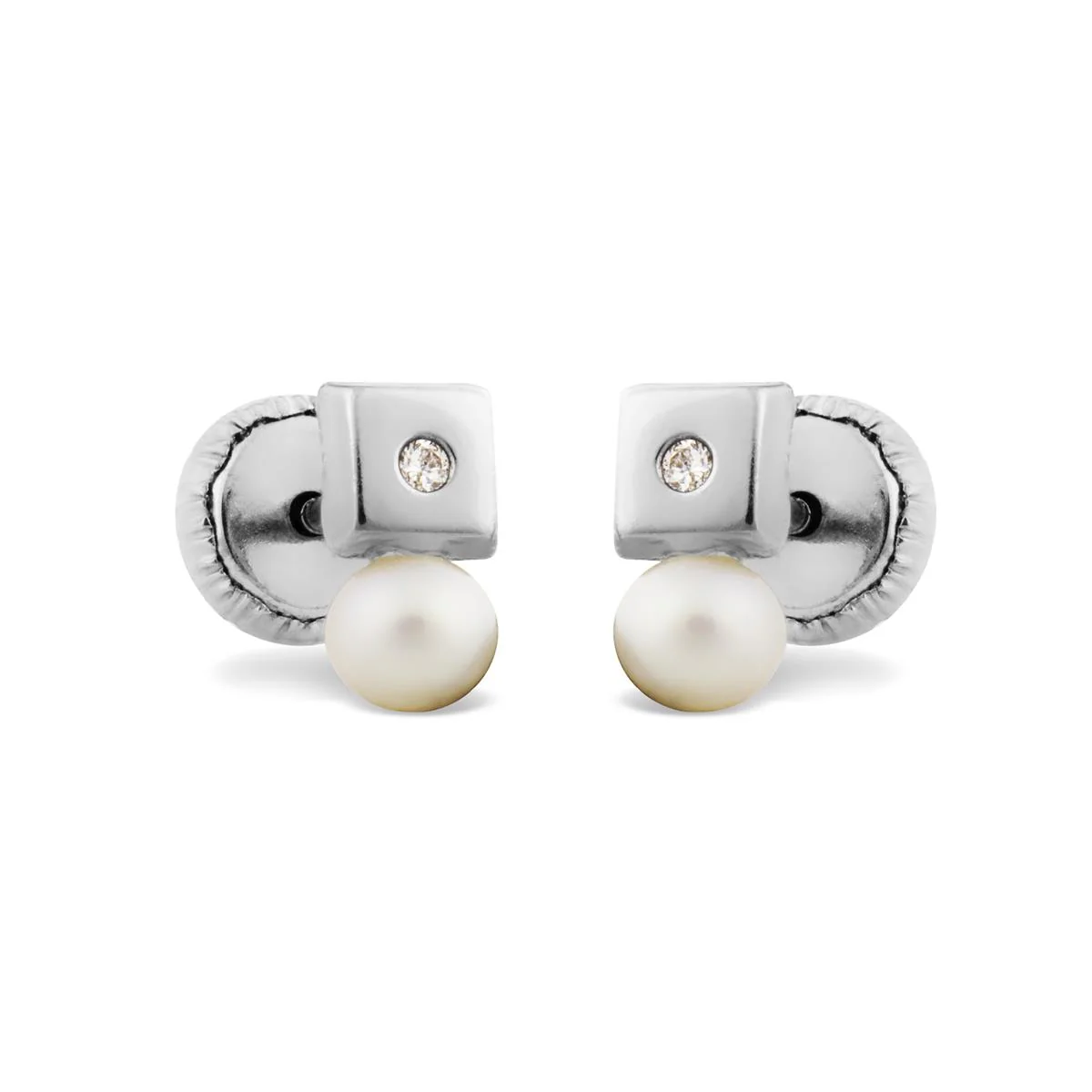Pendientes Luxenter Oro De Ley De 18 Quilates - Robo BLANCO - Image 2