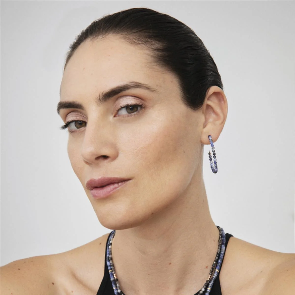 Pendientes Rodie Plata De Ley 925 - Rodie AZUL - Image 3