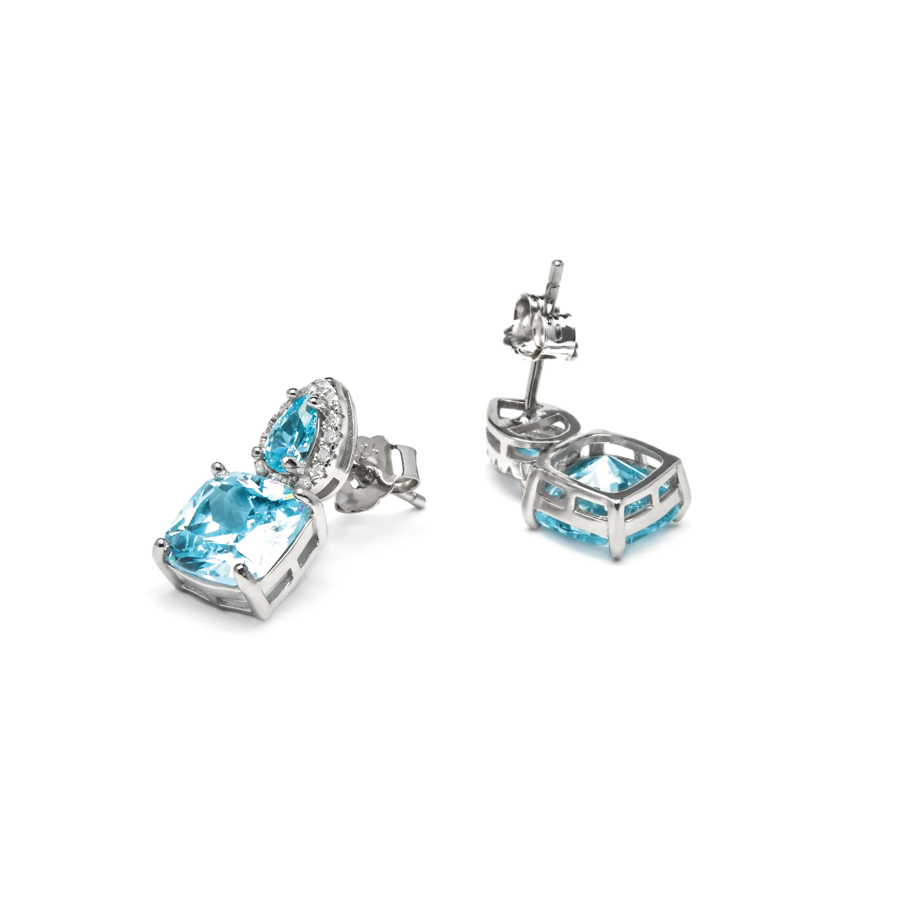 Pendientes de Plata de Ley 925 y Circonita Brillante acabado rodio - Ronni - Image 11