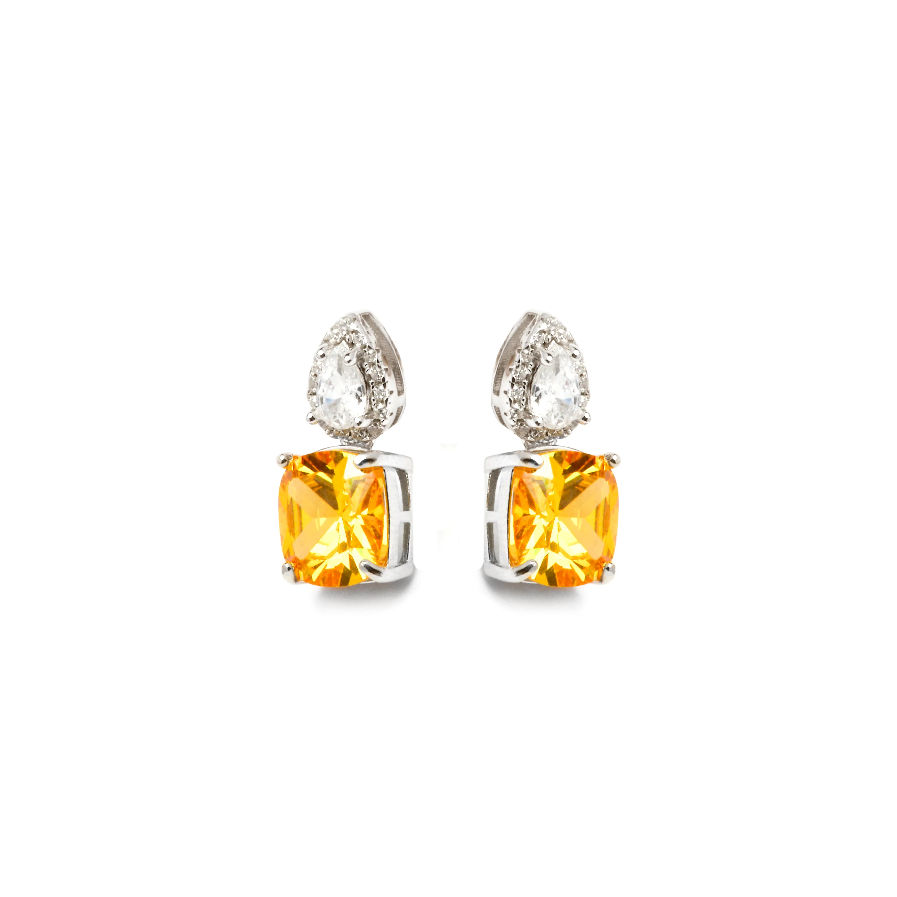 Pendientes de Plata de Ley 925 y Circonita Brillante acabado rodio - Ronni - Image 4