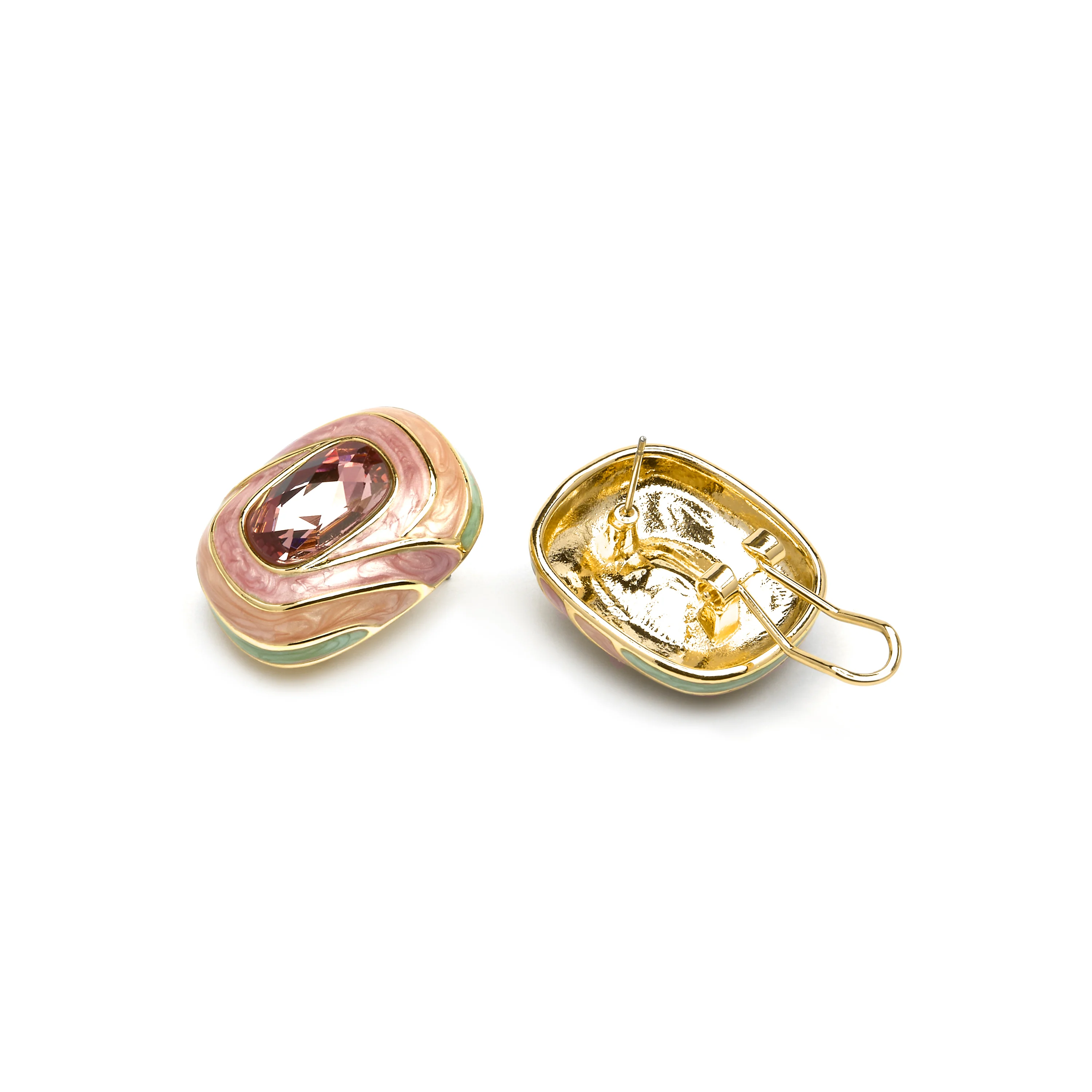 Pendientes Rowing de Lacado Multicolor acabado oro amarillo de 18k - Image 5