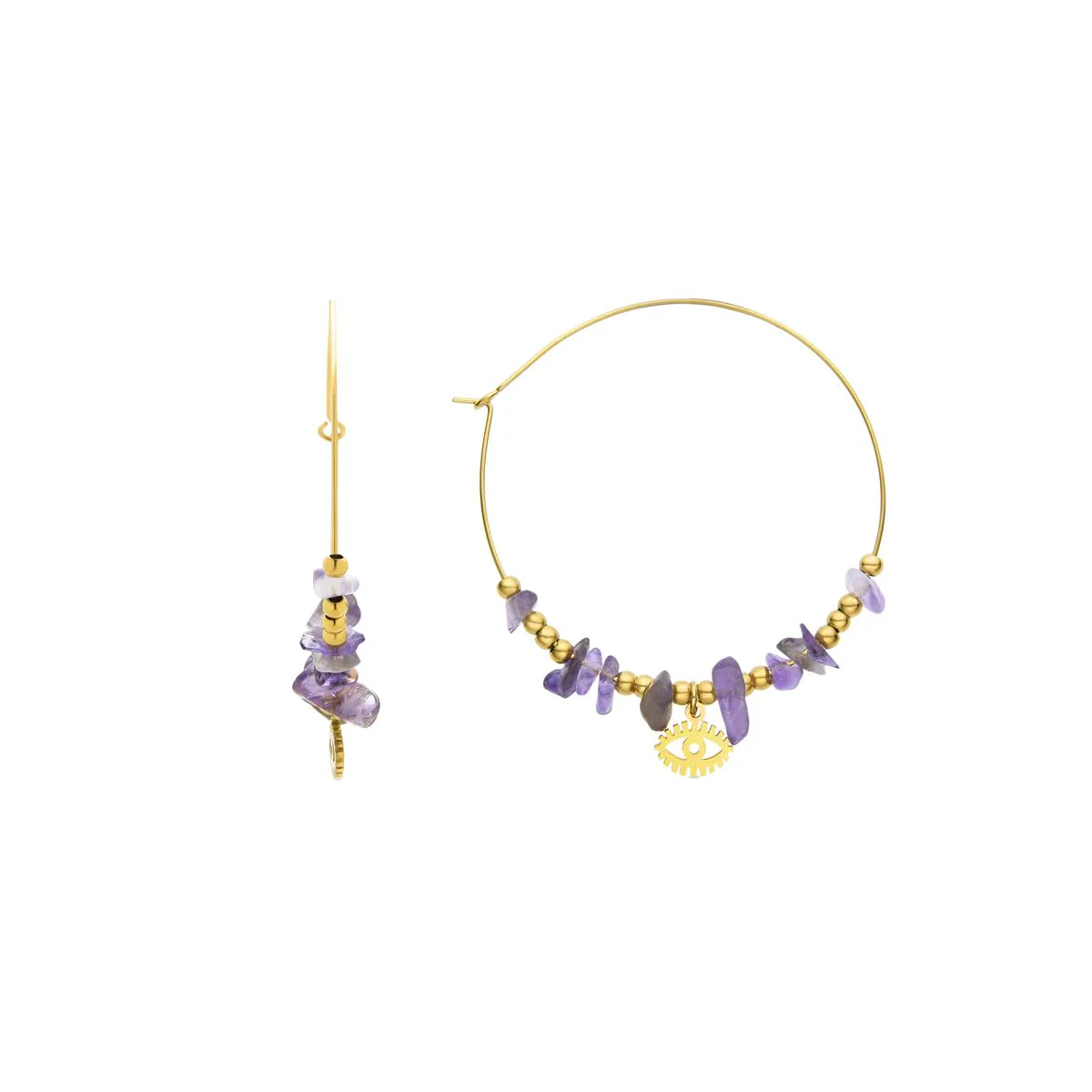 Pendientes Rukra acabado oro 18k - Rukra AMARILLO