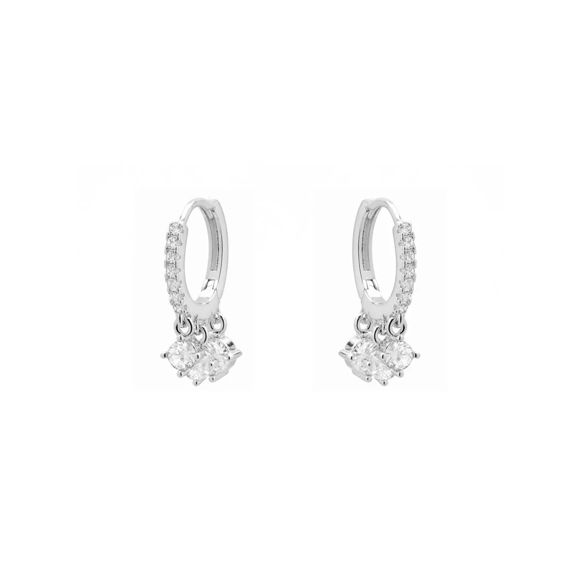 Pendientes de Circonita Brillante Acabado En Plata - Russa - Image 3