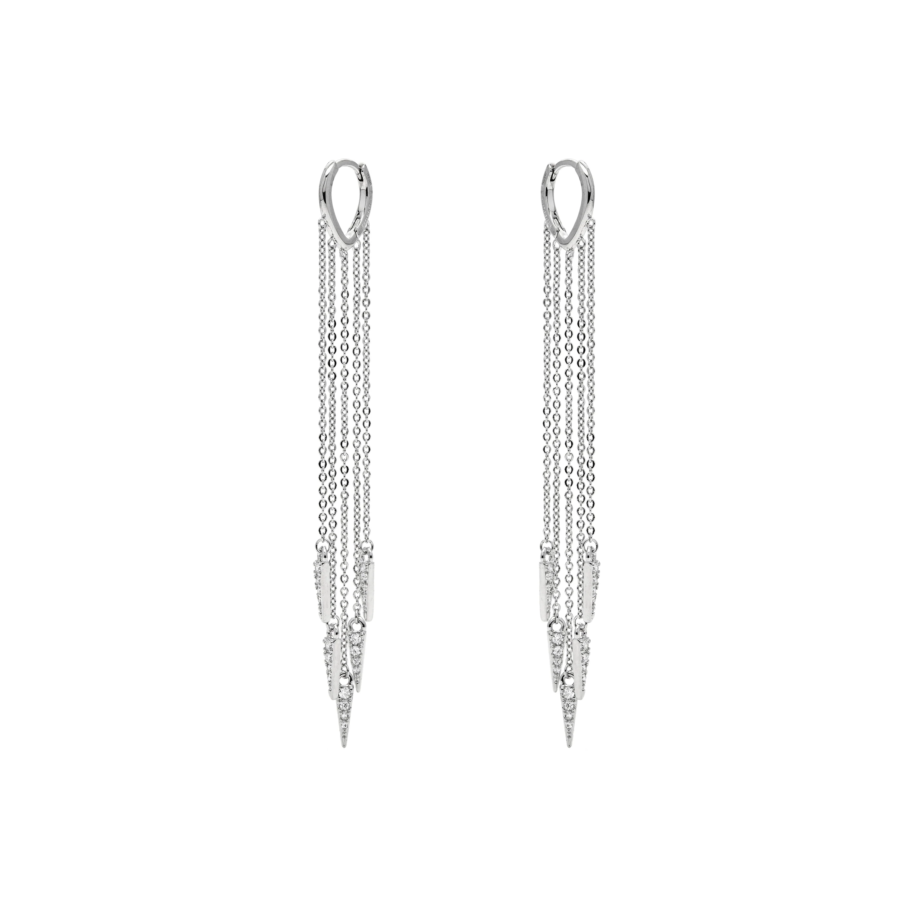 Pendientes de Plata de Ley 925 y circonita brillanye acabado rodio - Ryzal - Image 2