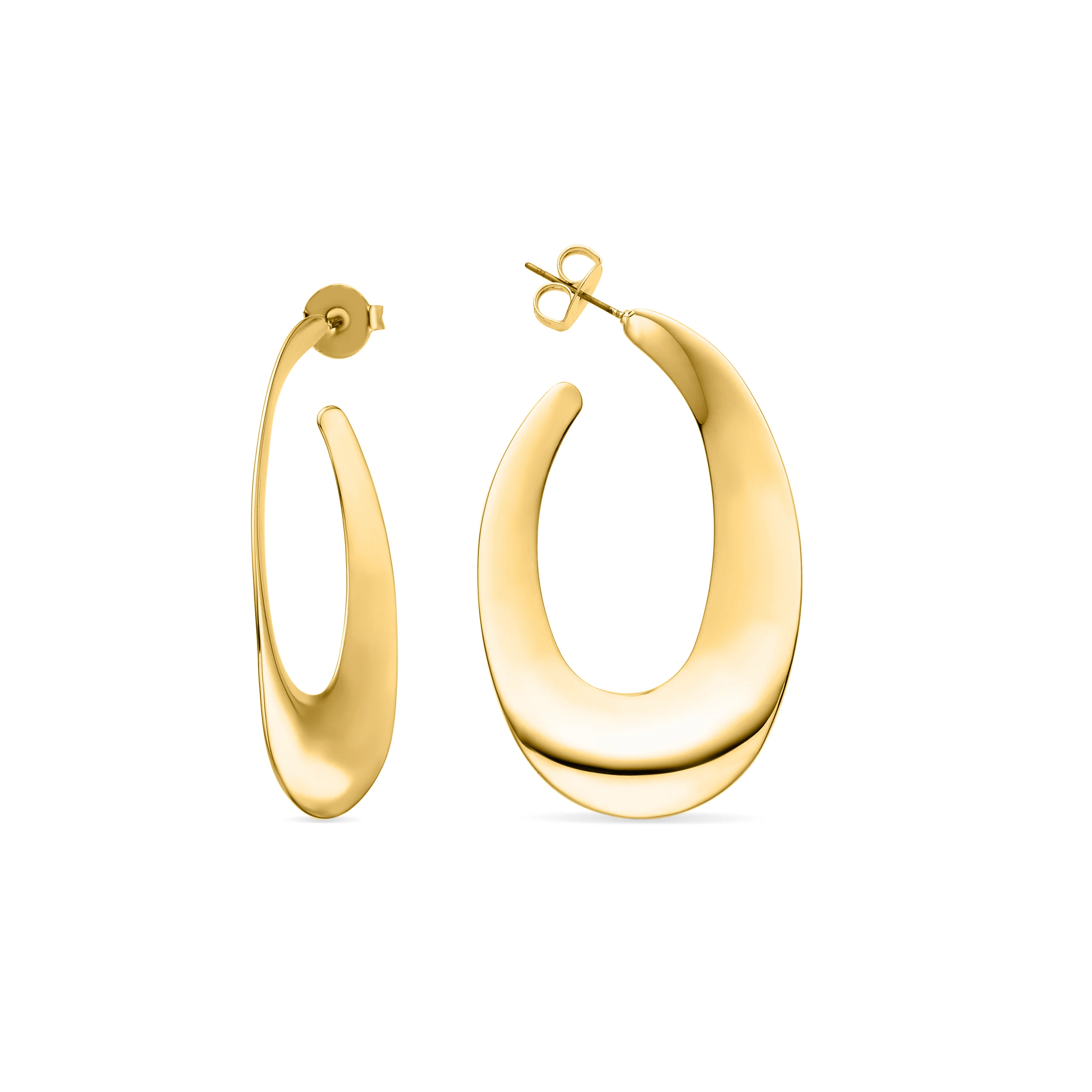 Pendientes acabados en oro amarillo 18K - Saifga