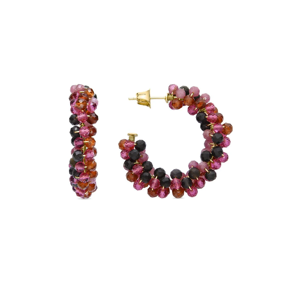Pendientes Salblai acabado oro 18k - Salblai MULTICOLOR