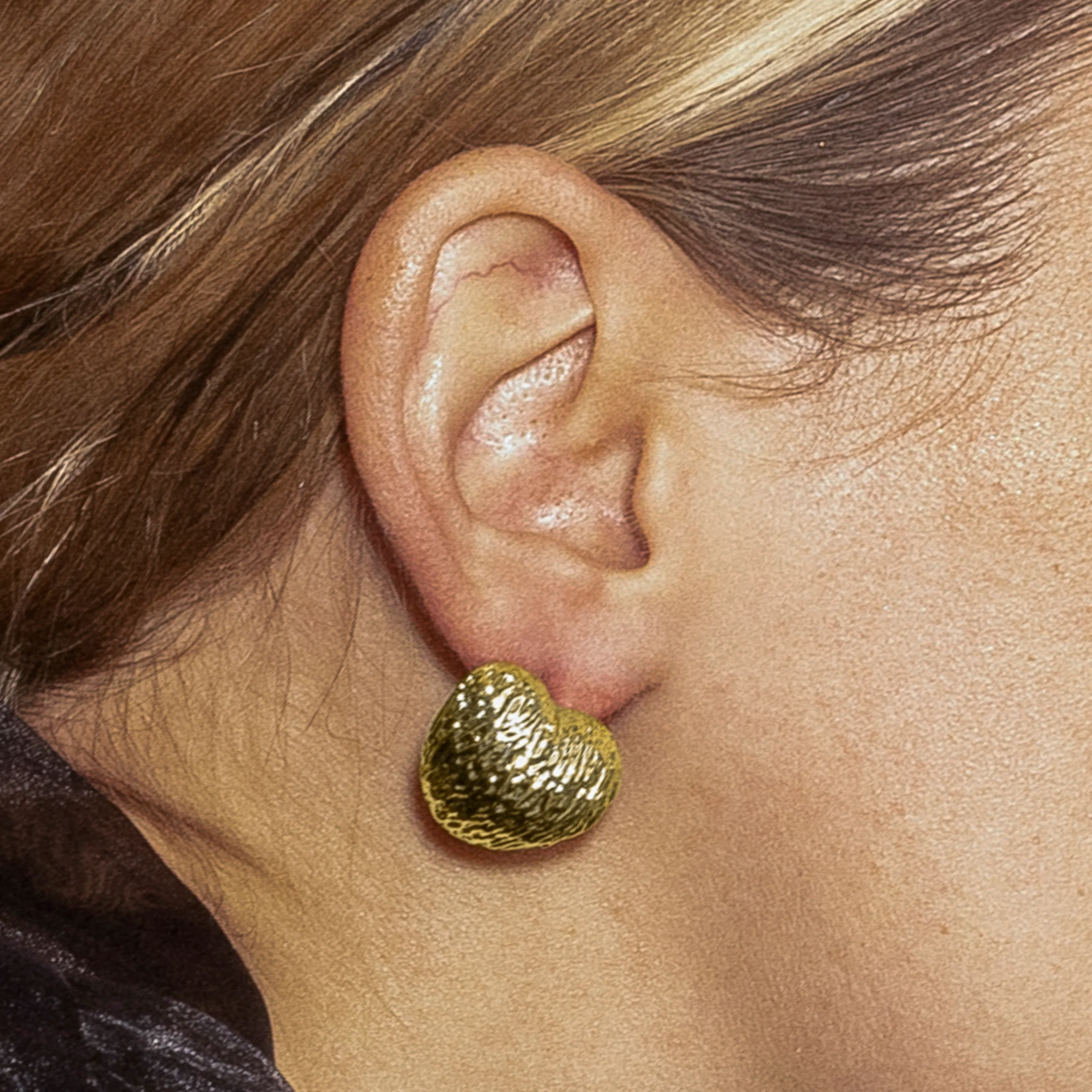 Pendientes acabado oro 18k - Saleth - Image 4