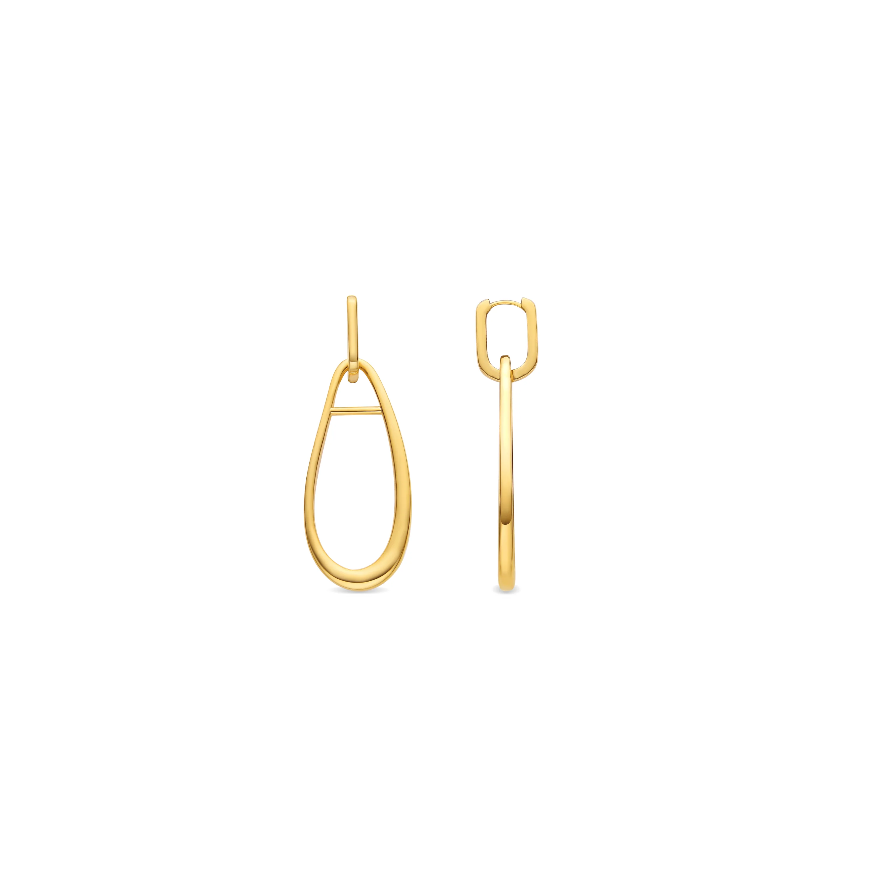 Pendientes acabados en oro amarillo 18K - Salsah