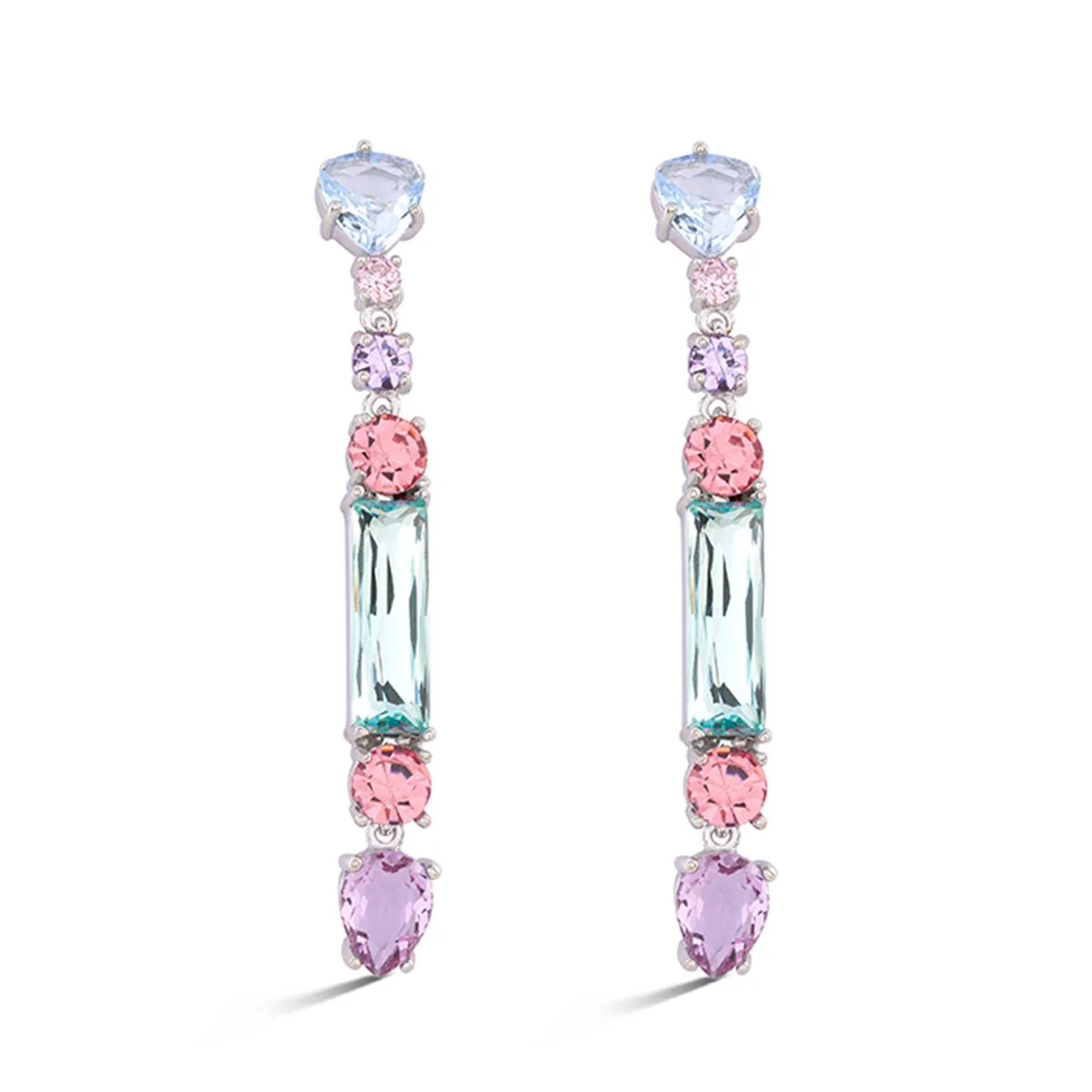 Pendientes Samshad acabado en Rodio - Samshad MULTICOLOR