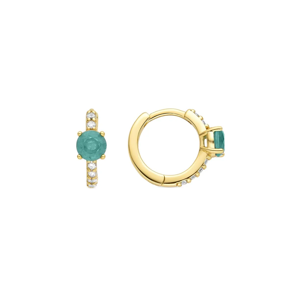 Pendientes Saneu Plata De Ley 925 - Saneu VERDE