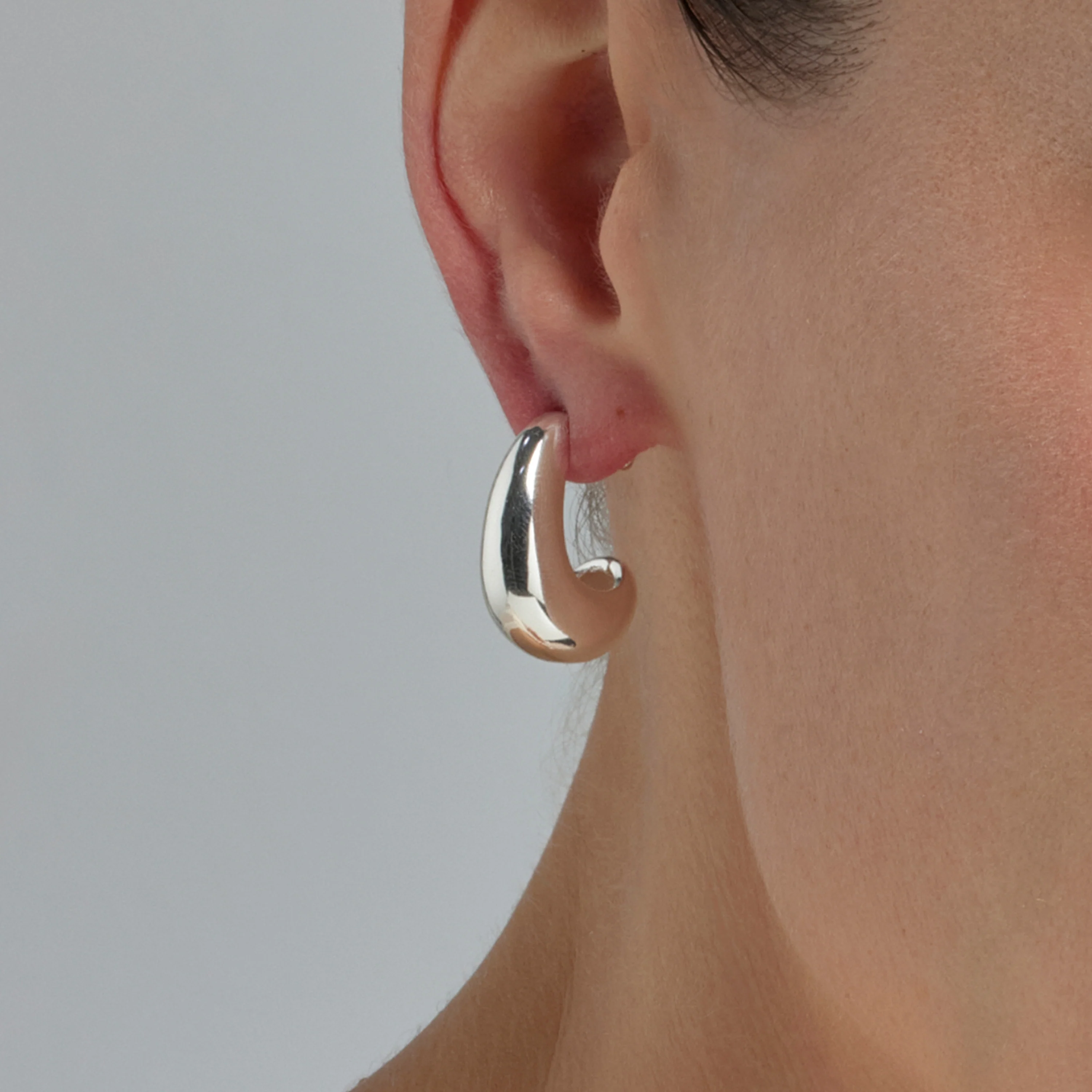 Pendientes de 22mm de diámetro acabado en rodio- Sanky - Image 4