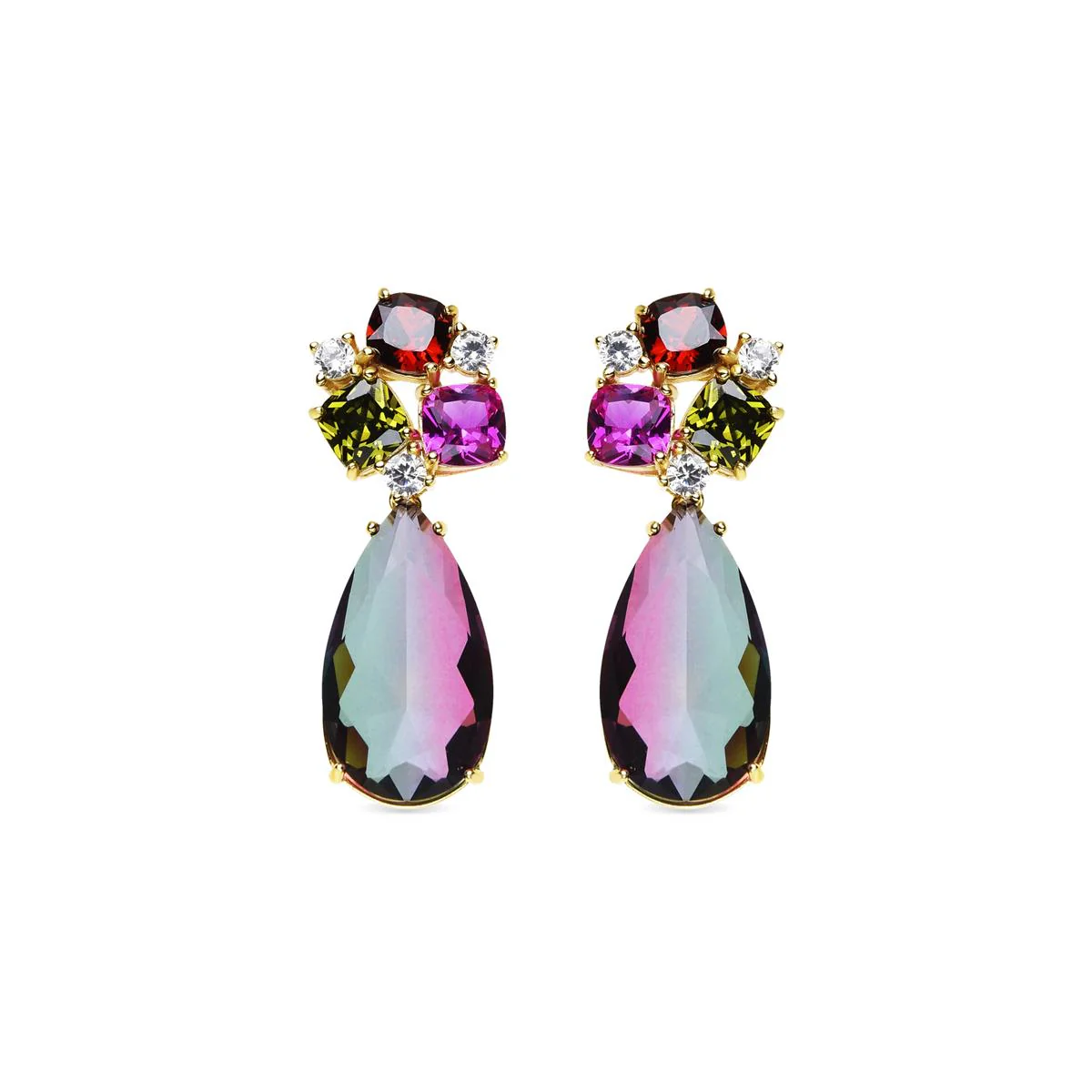 Pendientes Sarabal Plata de Ley 925 - Sarabal MULTICOLOR