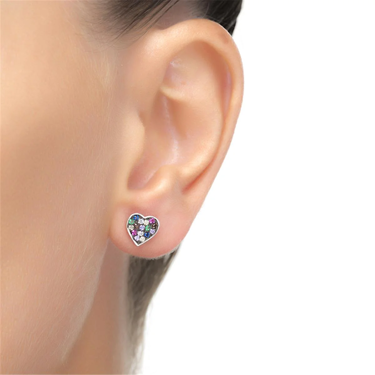 PENDIENTES SARARI PLATA - Sarari BLANCO - Image 2
