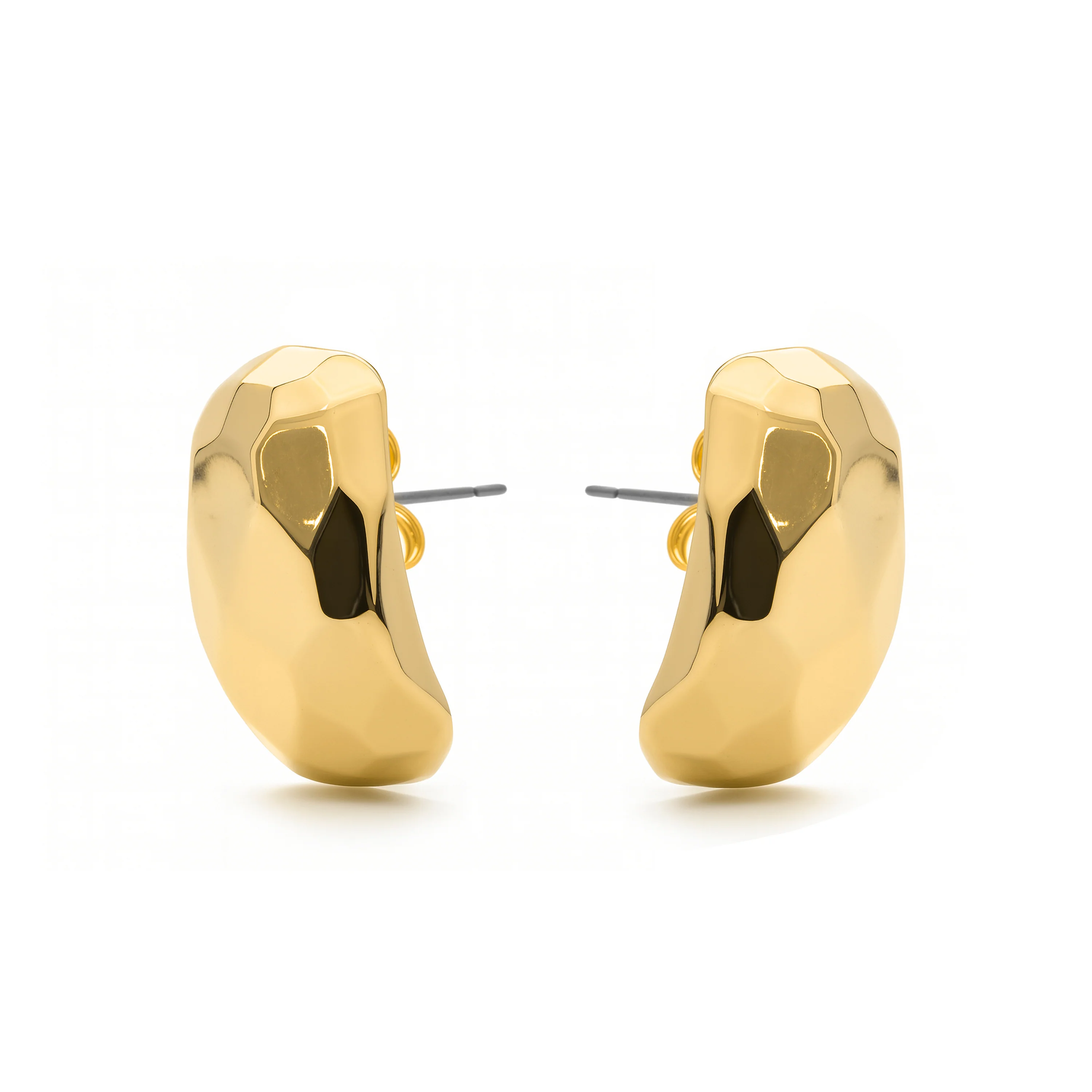 Pendientes acabado en oro amarillo 18k - Sarie - Image 3