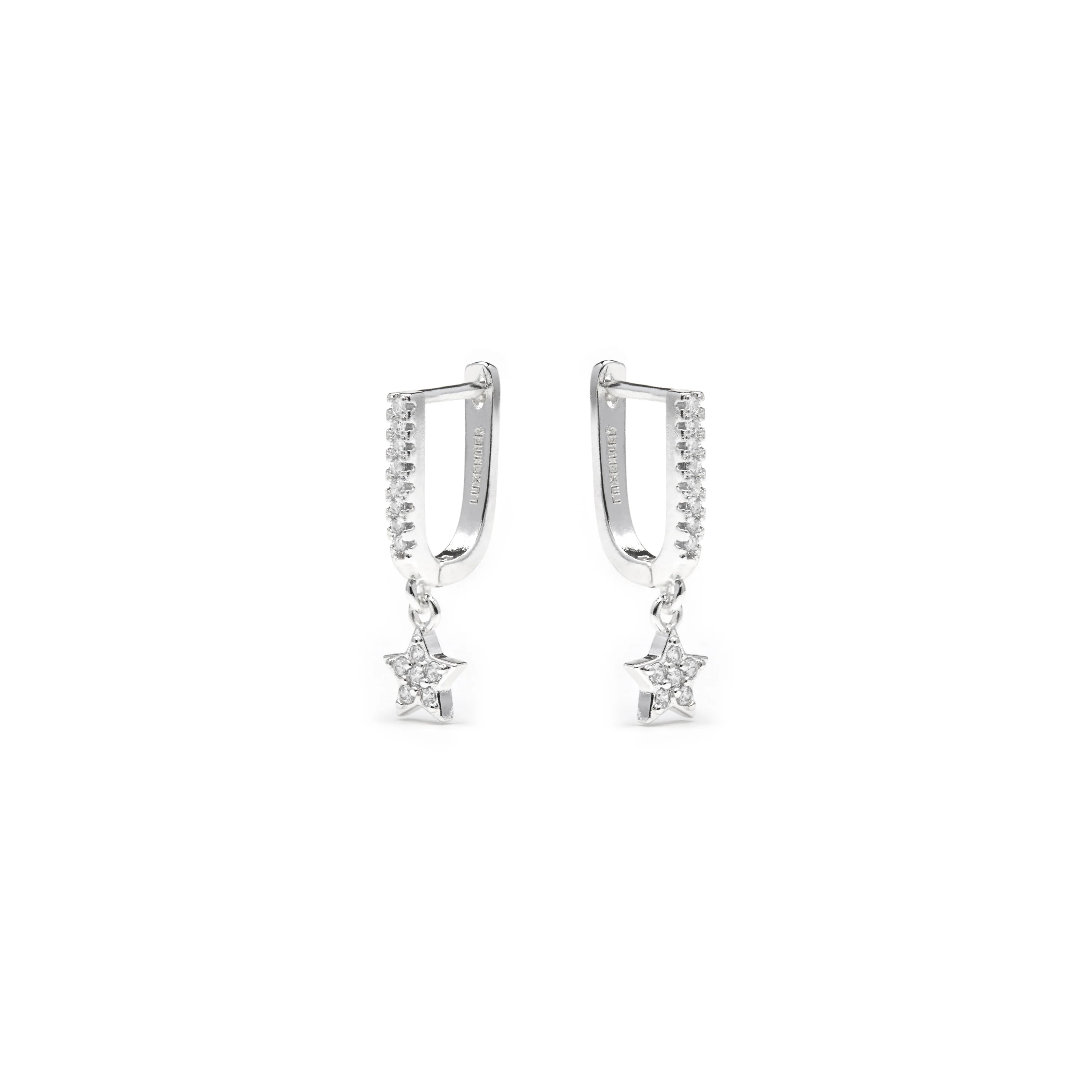 Pendientes acabado plata y Circonita Brillante - Sasai - Image 3
