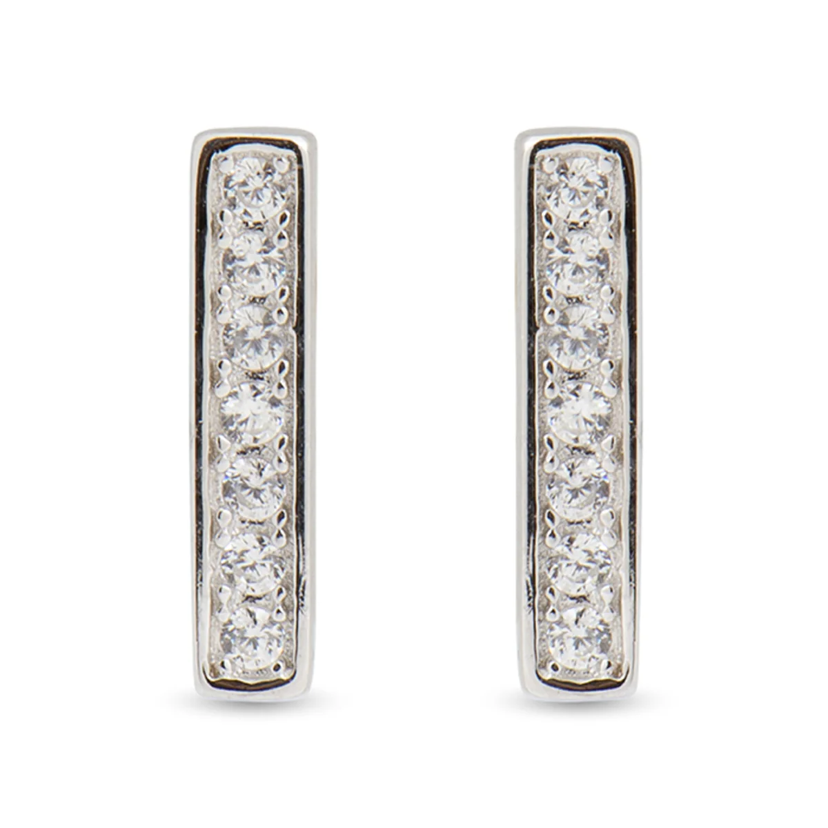 Pendientes Satim Plata de ley 925 - Satim BLANCO