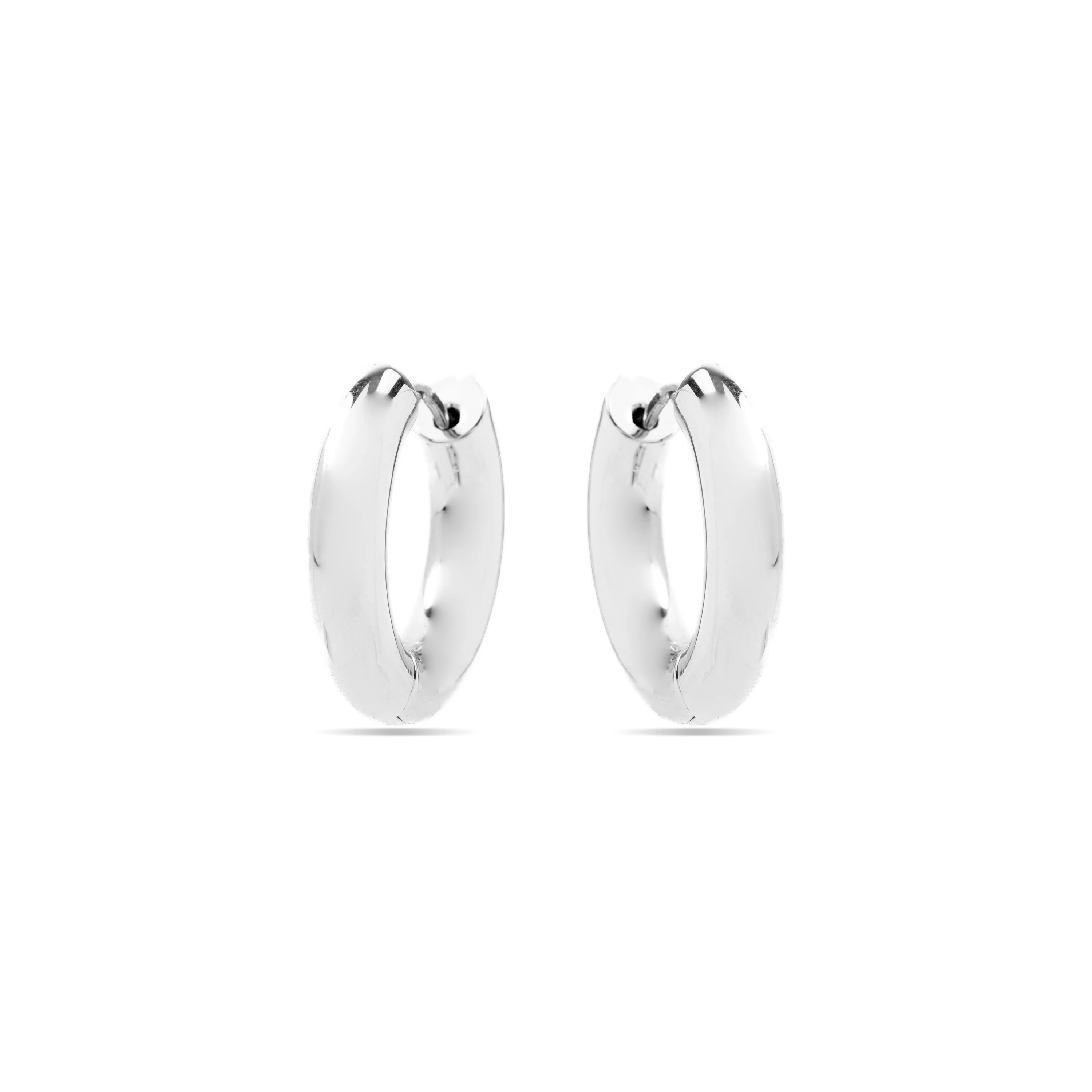 Pendientes de 24mm de diámetro acabado en rodio- Saura - Image 3