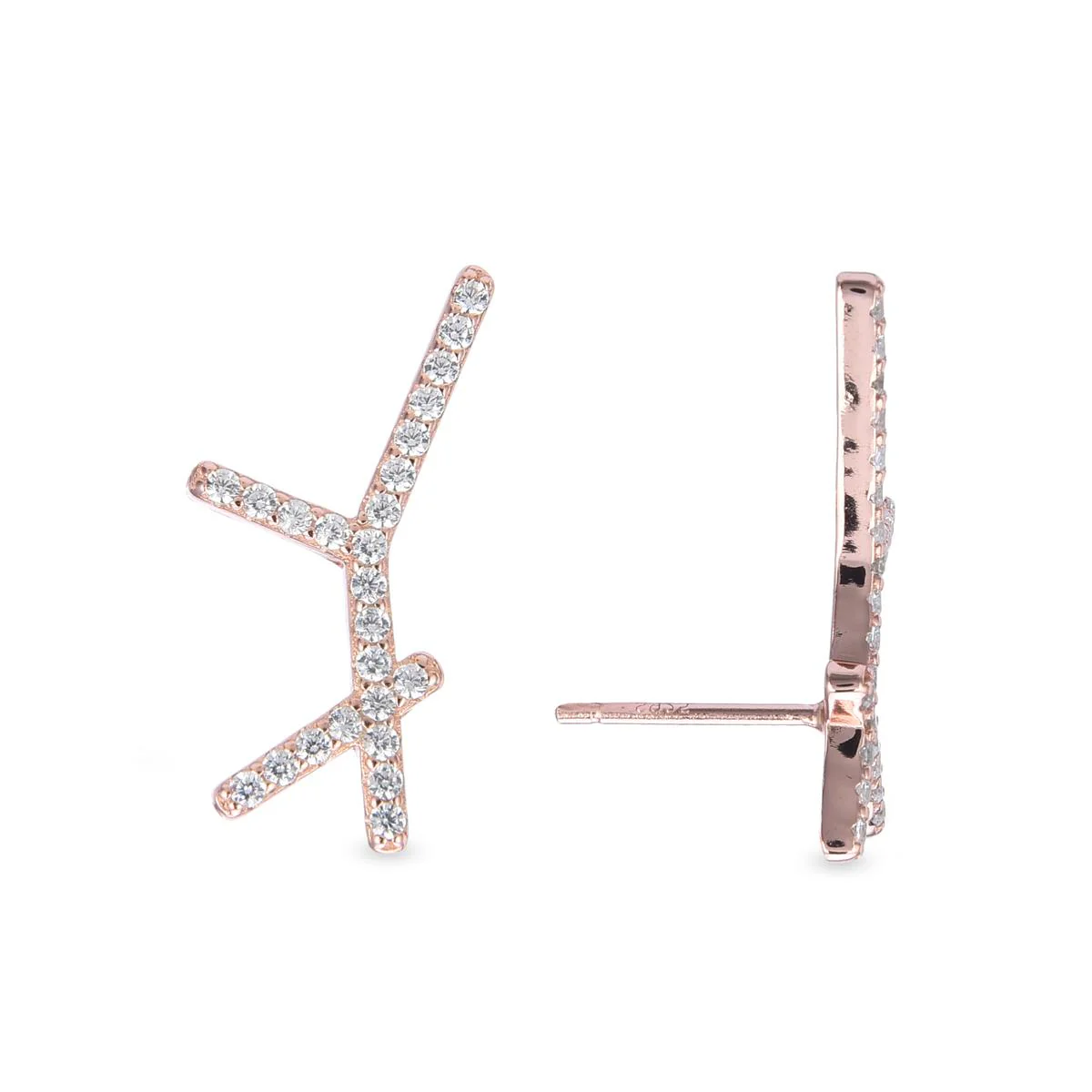 Pendientes Sayli De Plata De Ley 925 Con Baño Oro - Sayli BLANCO