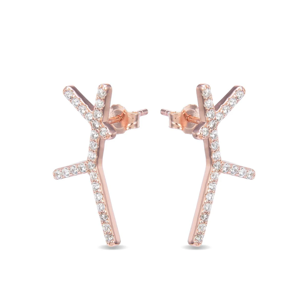 Pendientes Sayli De Plata De Ley 925 Con Baño Oro - Sayli BLANCO - Image 2