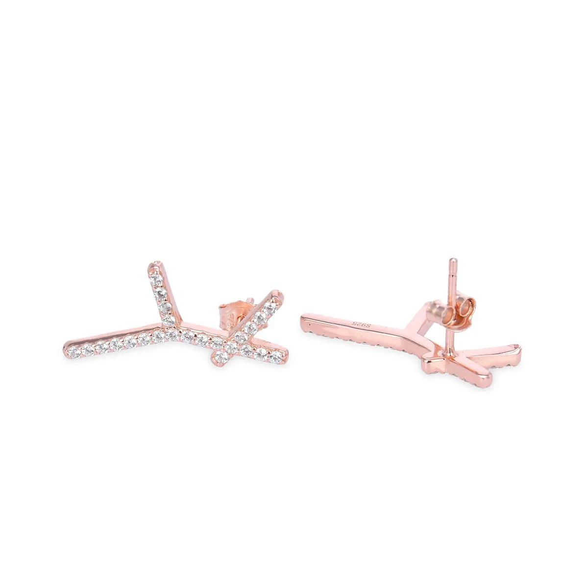 Pendientes Sayli De Plata De Ley 925 Con Baño Oro - Sayli BLANCO - Image 3
