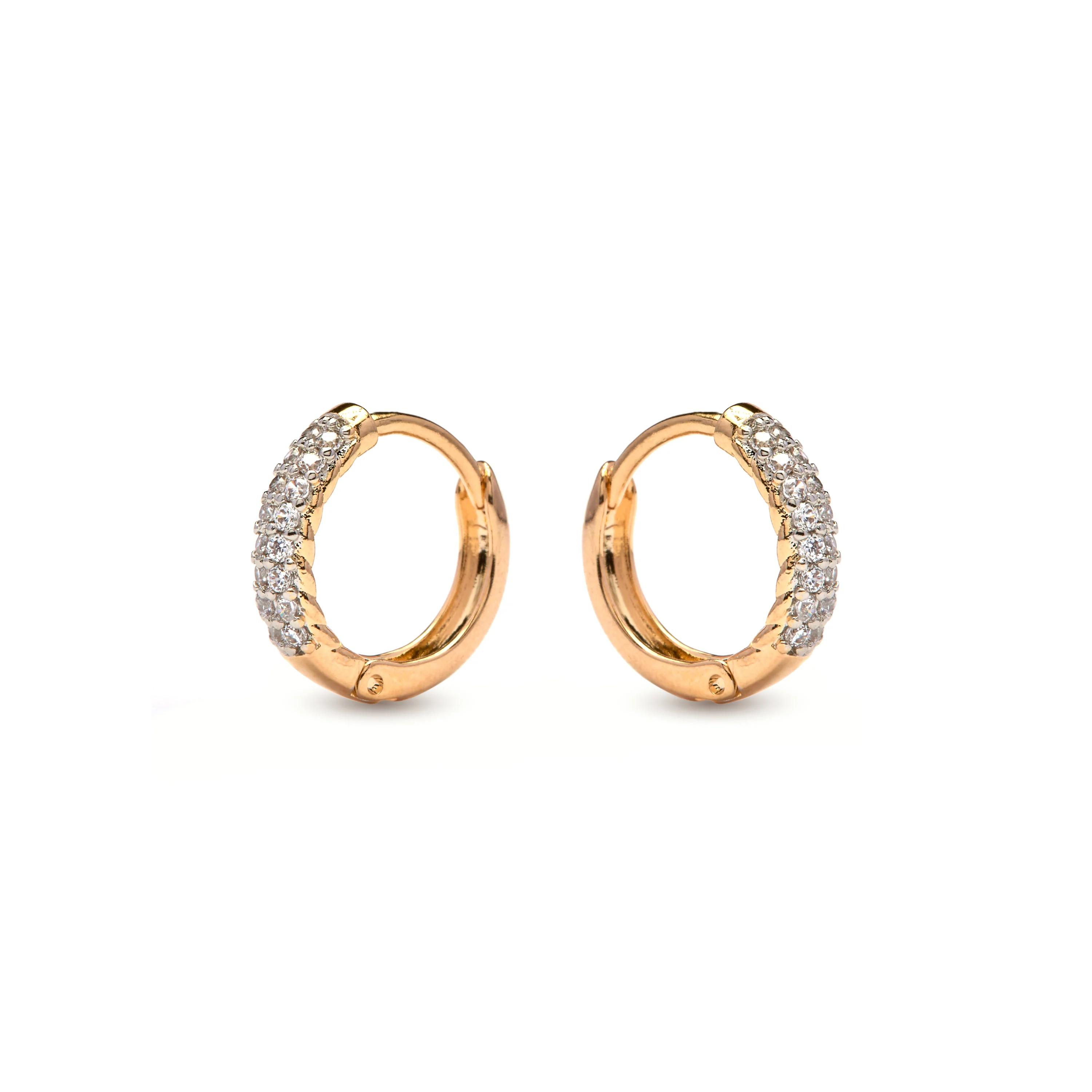 Pendientes de Circonita Brillante acabado en oro amarillo de 18k - Yssis - Image 3