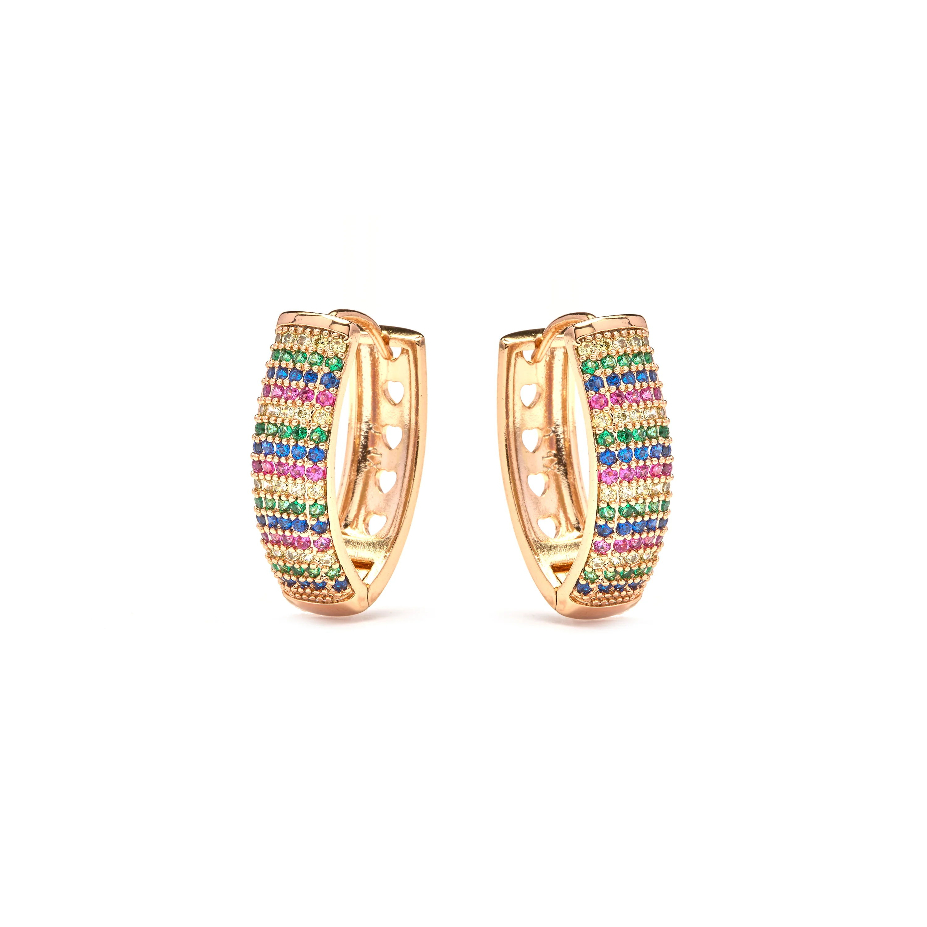 Pendientes de Circonita Brillante acabado en oro amarillo de 18k - Ydero - Image 3