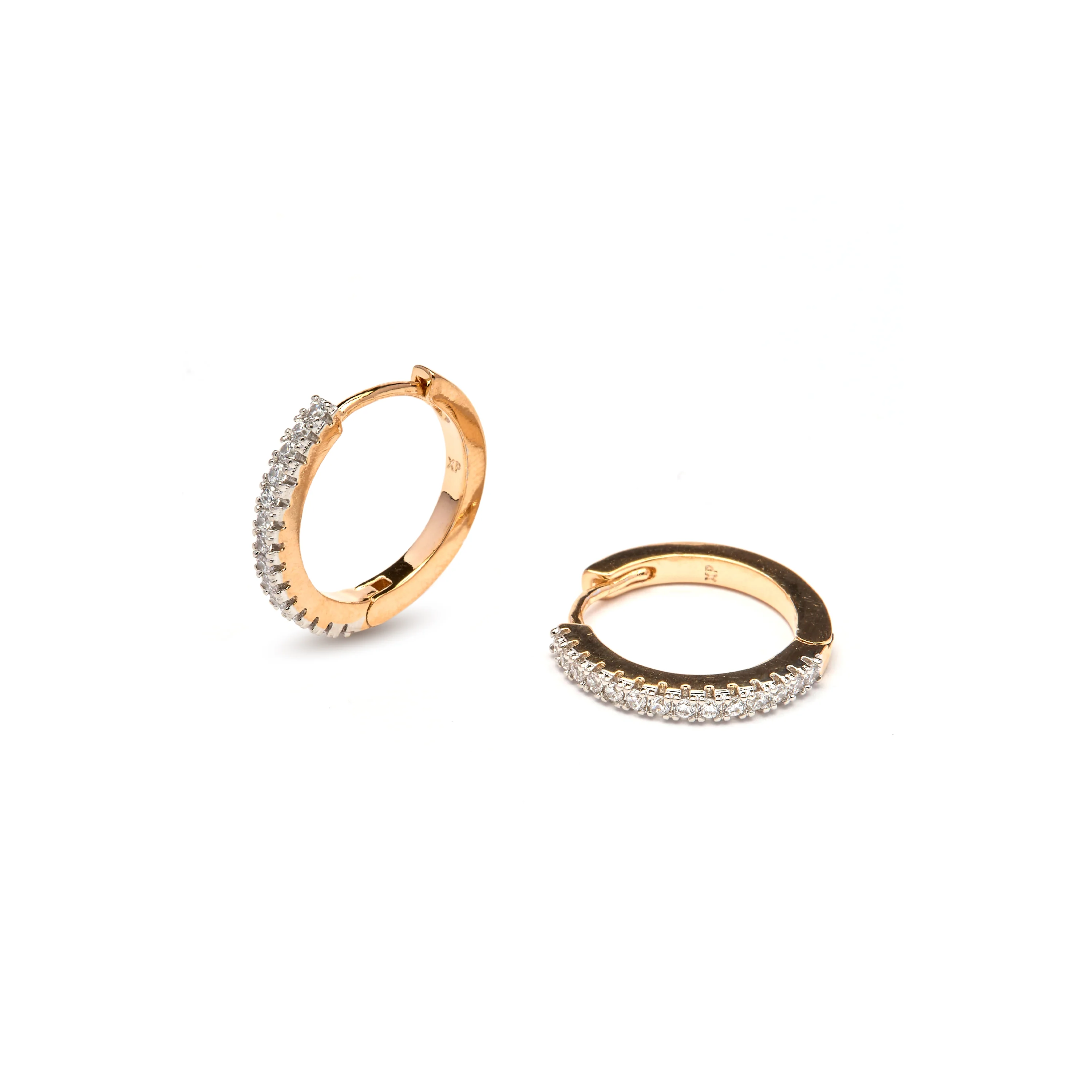 Pendientes de Circonita Brillante acabado en oro amarillo de 18k - Nasgar - Image 4