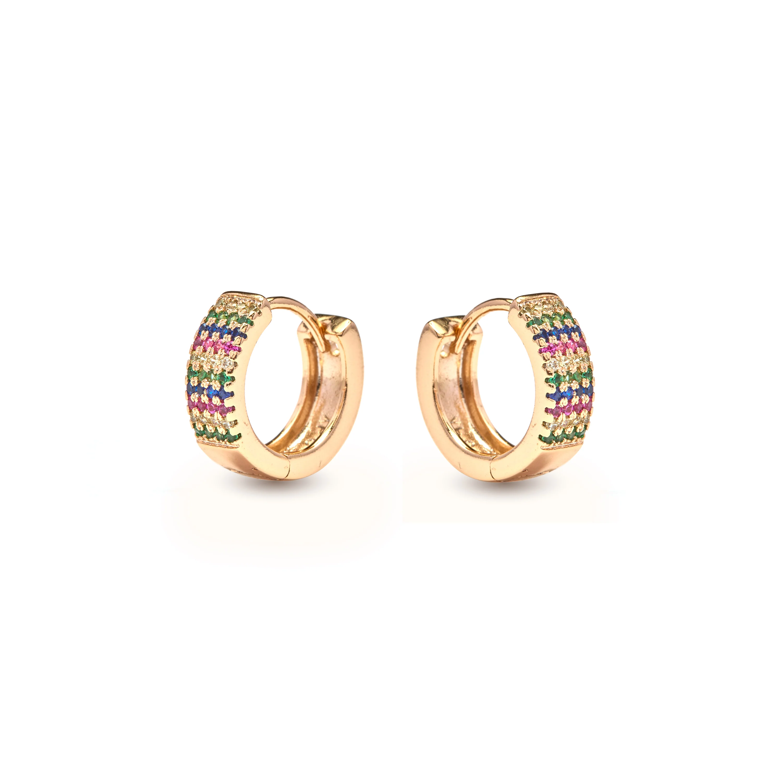 Pendientes de Circonita Brillante acabado en oro amarillo de 18k - Lasy - Image 3