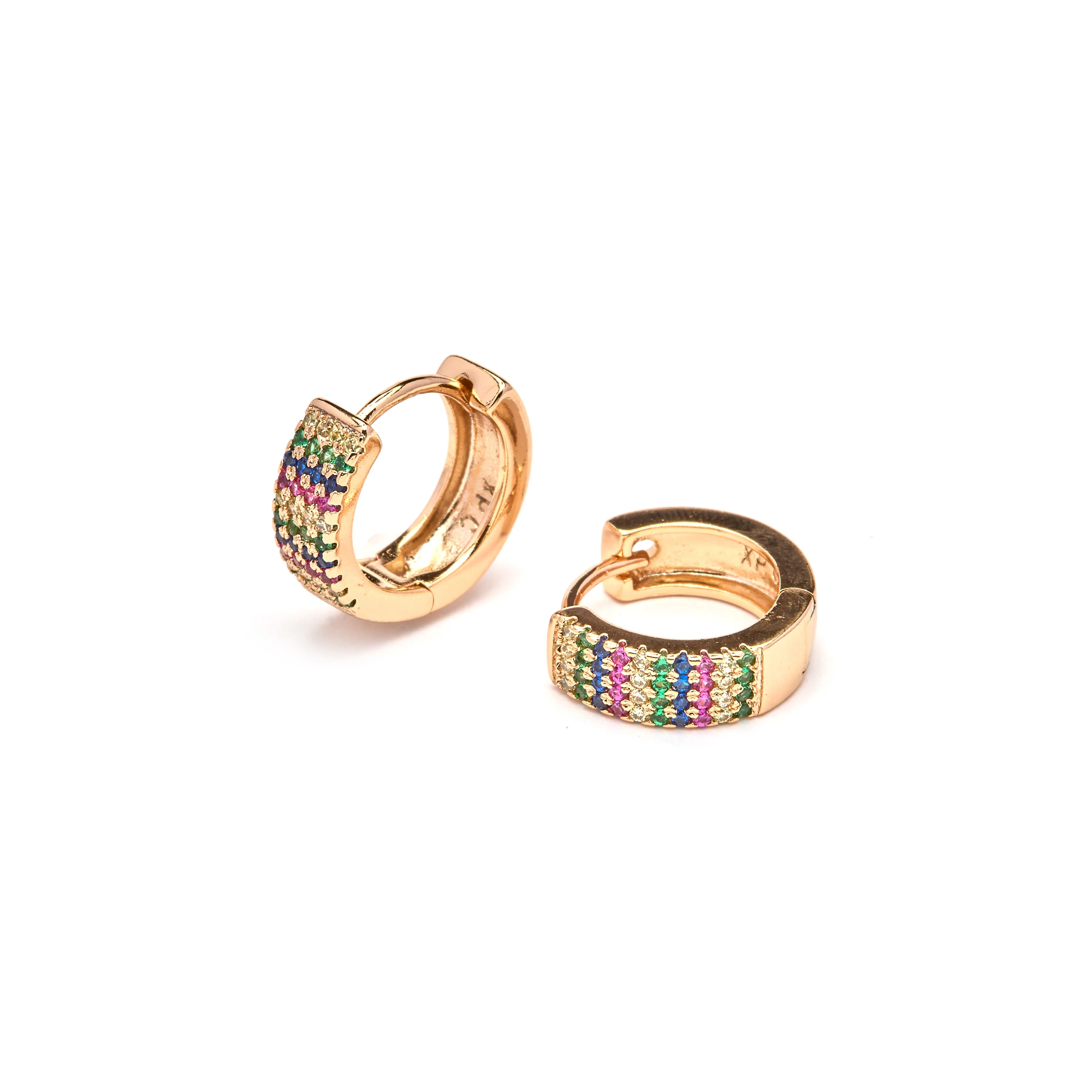 Pendientes de Circonita Brillante acabado en oro amarillo de 18k - Lasy - Image 4