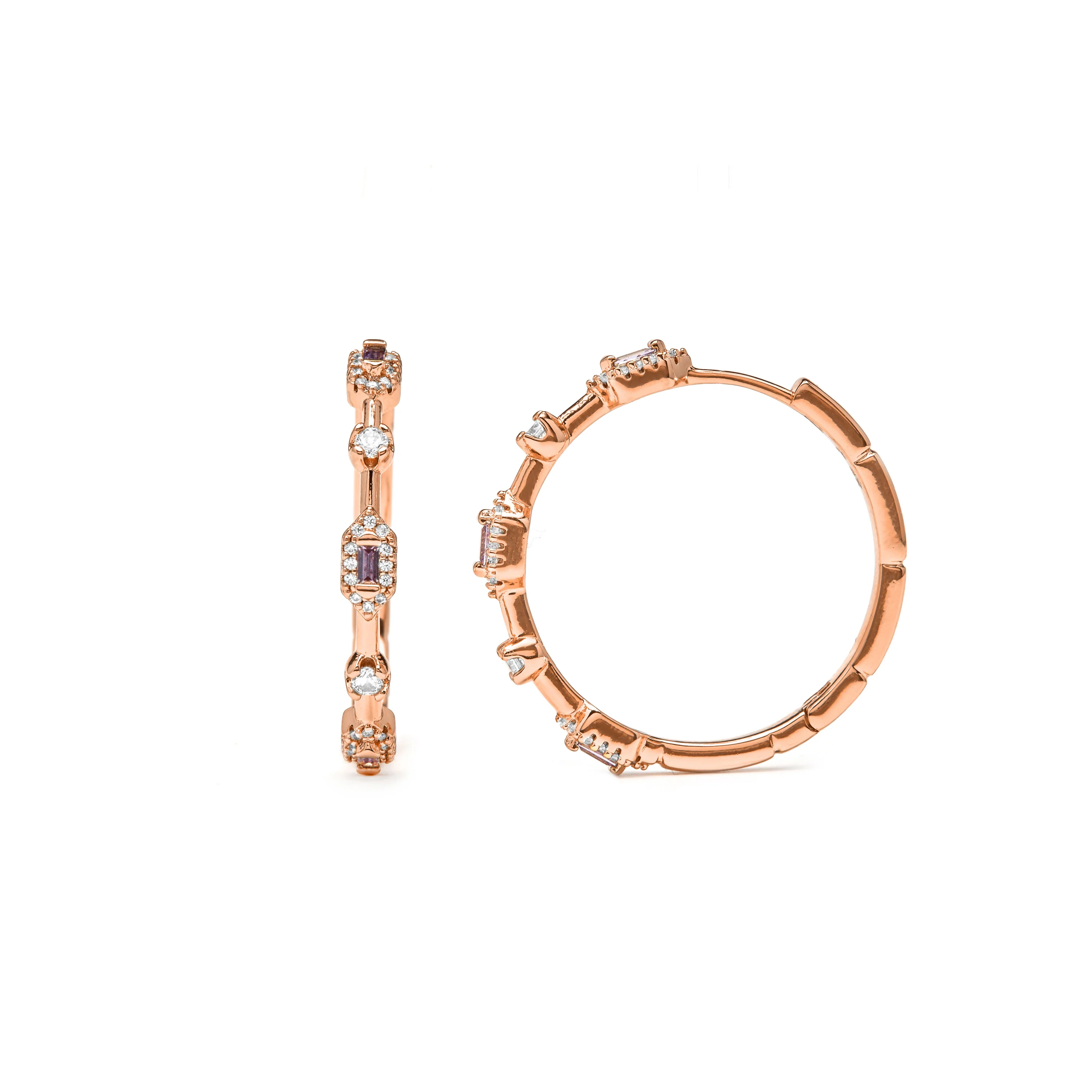 Pendientes de Circonita Brillante acabado en oro amarillo de 18k - Nemako