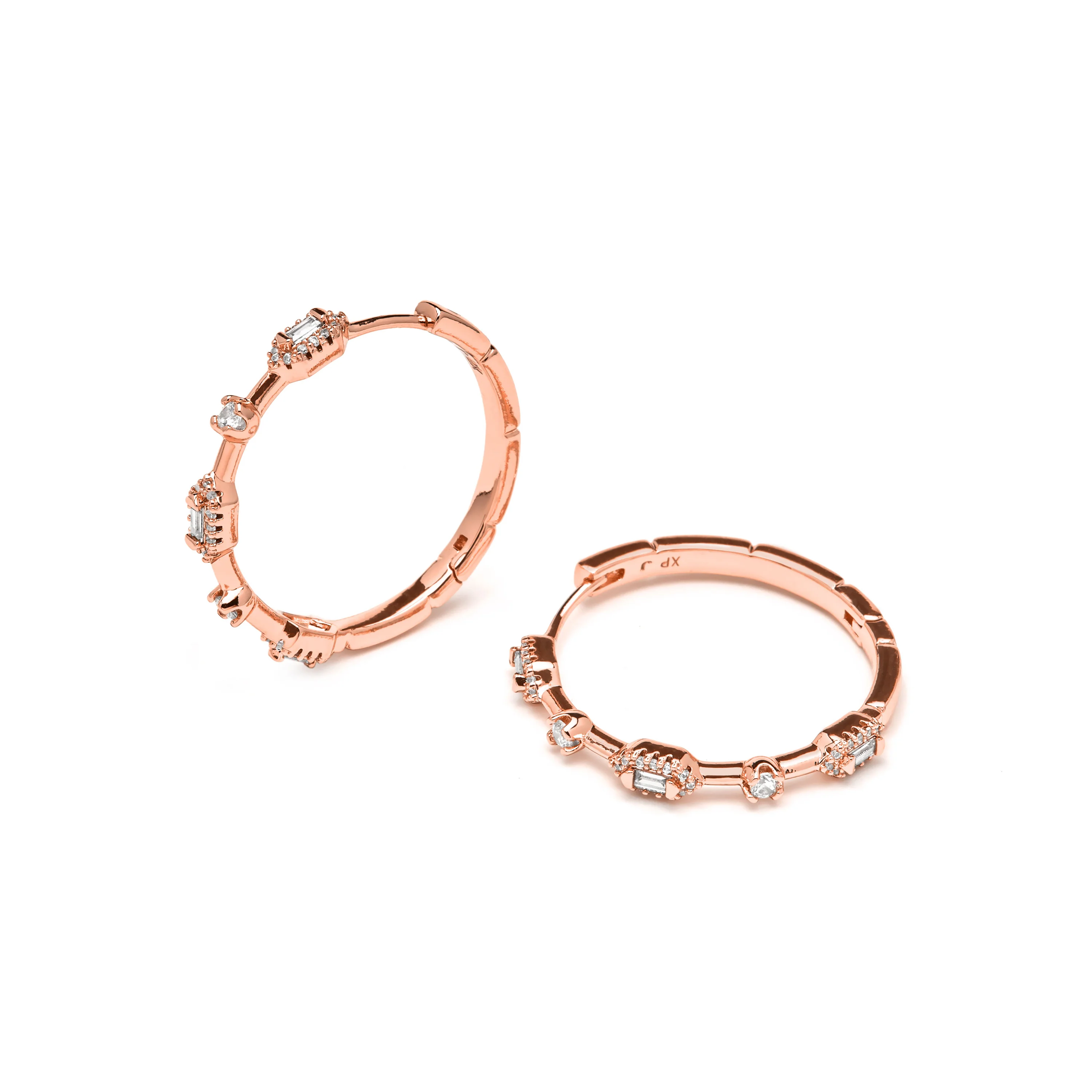 Pendientes de Circonita Brillante acabado en oro amarillo de 18k - Nemako - Image 4