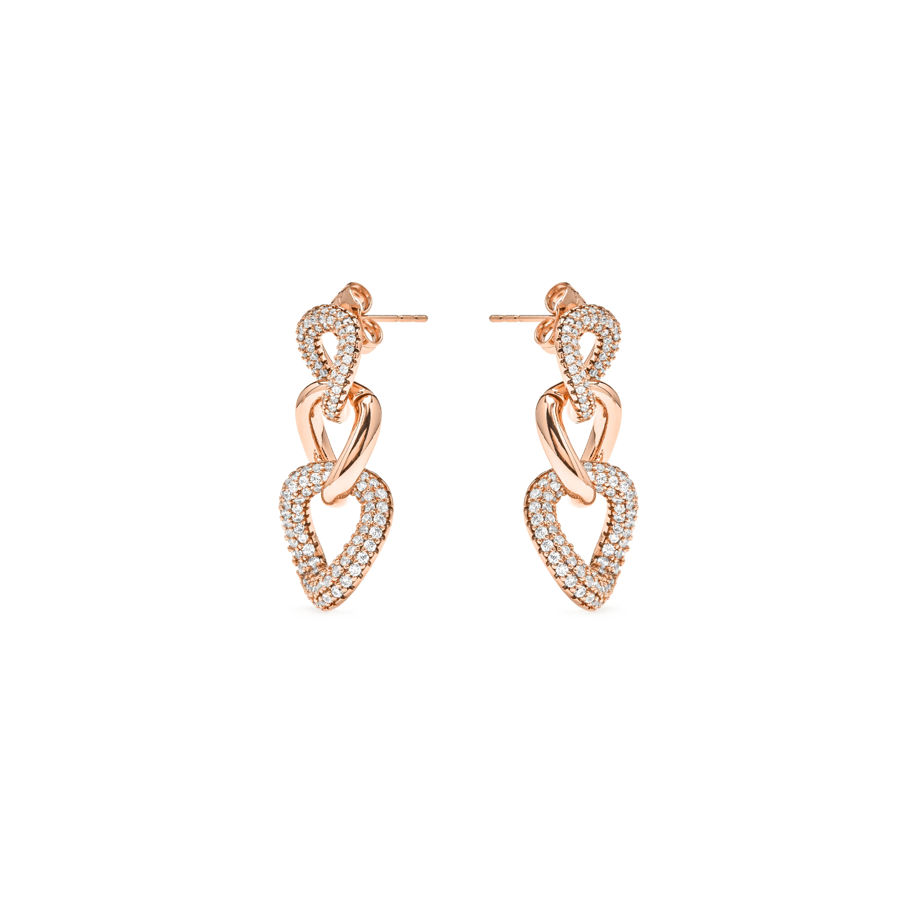 Pendientes de Circonita Brillante acabado en oro amarillo de 18k - Lik - Image 3