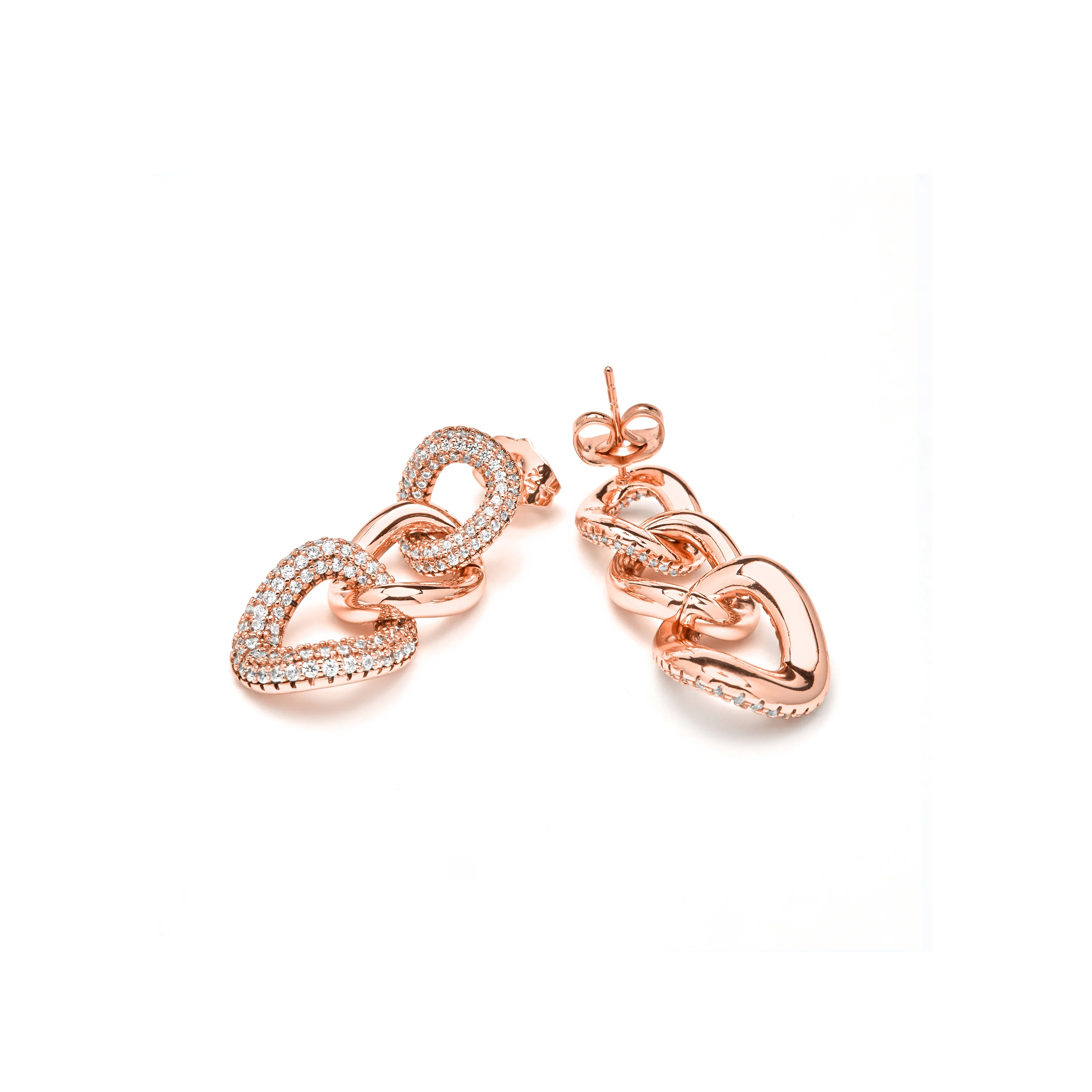 Pendientes de Circonita Brillante acabado en oro amarillo de 18k - Lik - Image 4