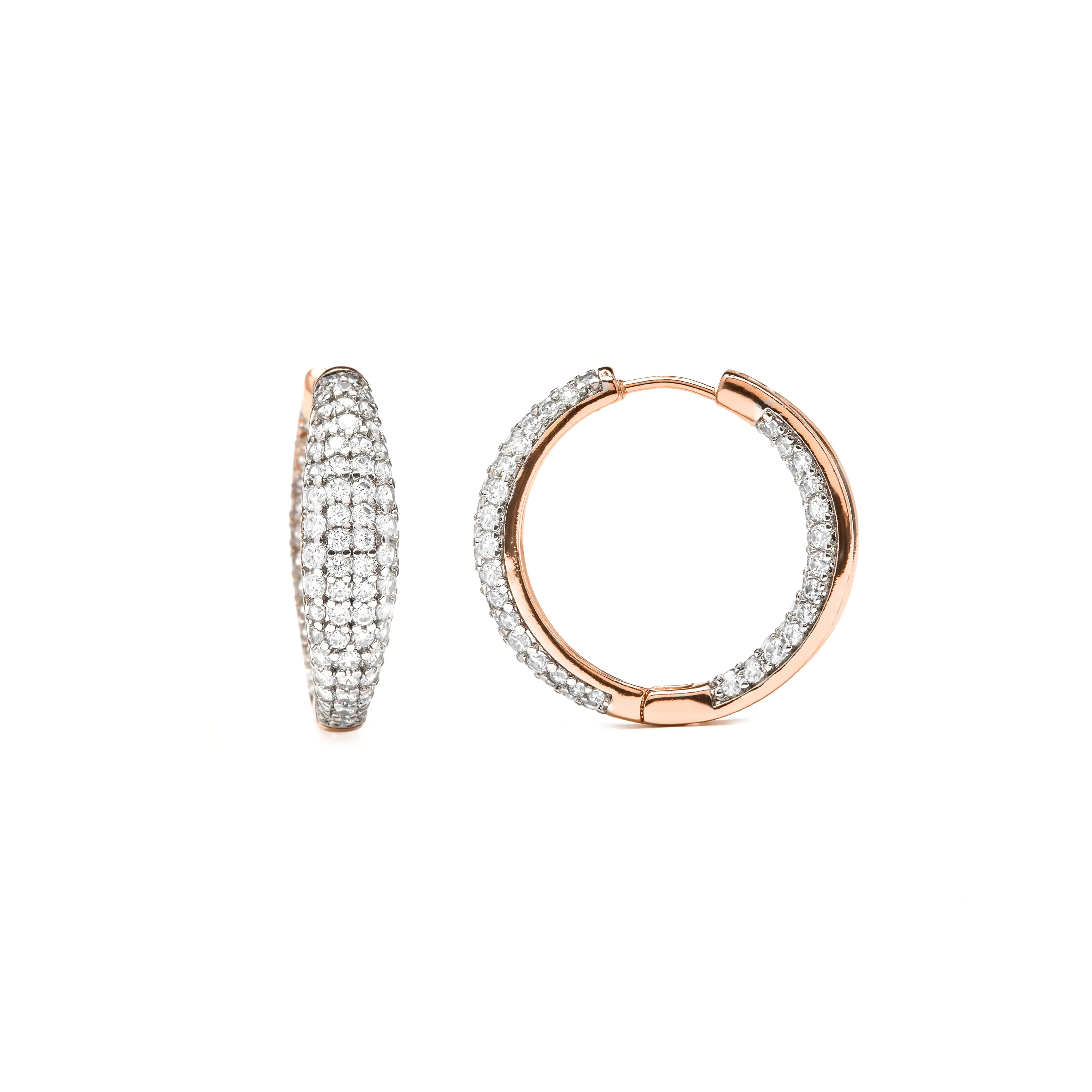 Pendientes de Circonita Brillante acabado en oro amarillo de 18k - Syuco