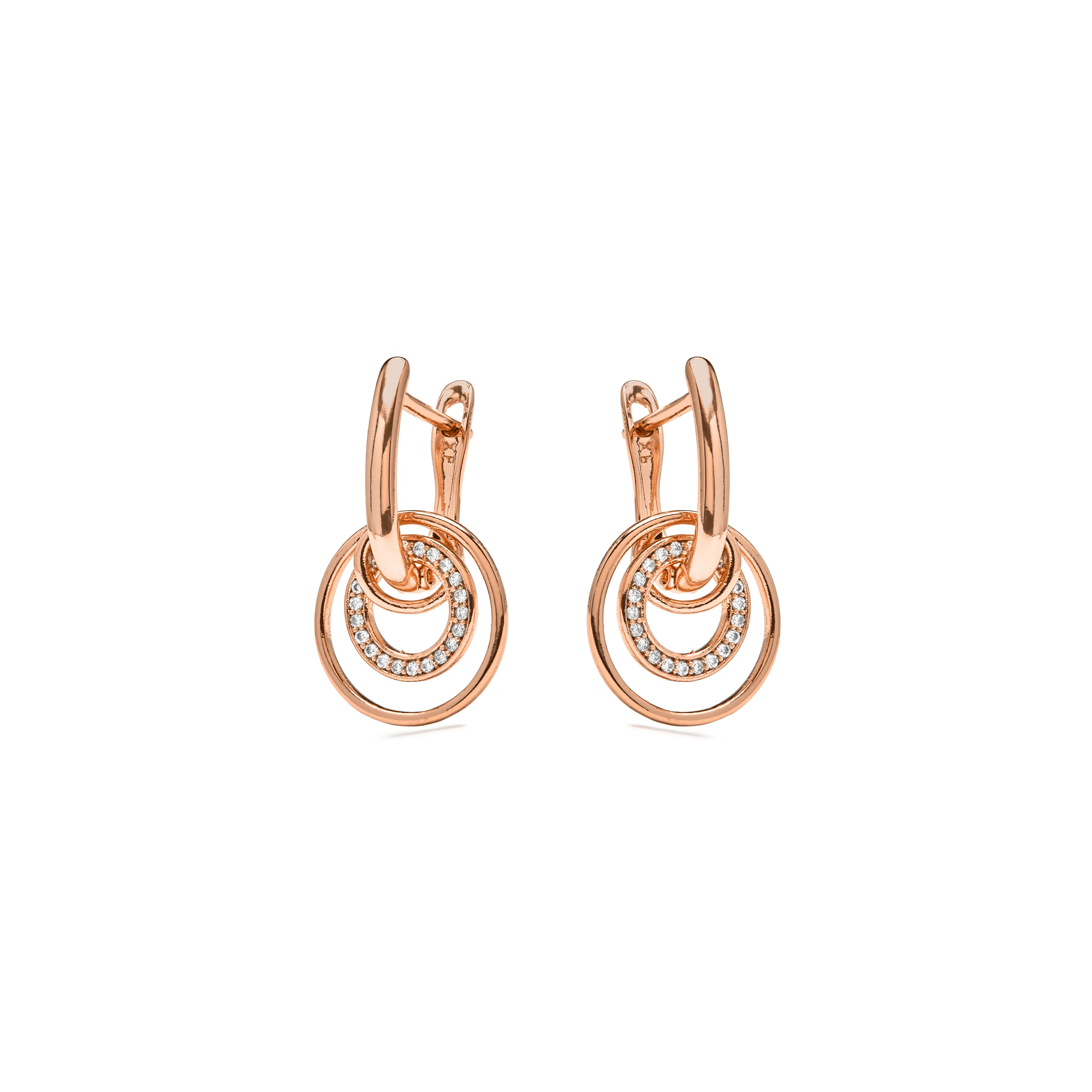 Pendientes de Circonita Brillante acabado en oro amarillo de 18k - Damuh - Image 3