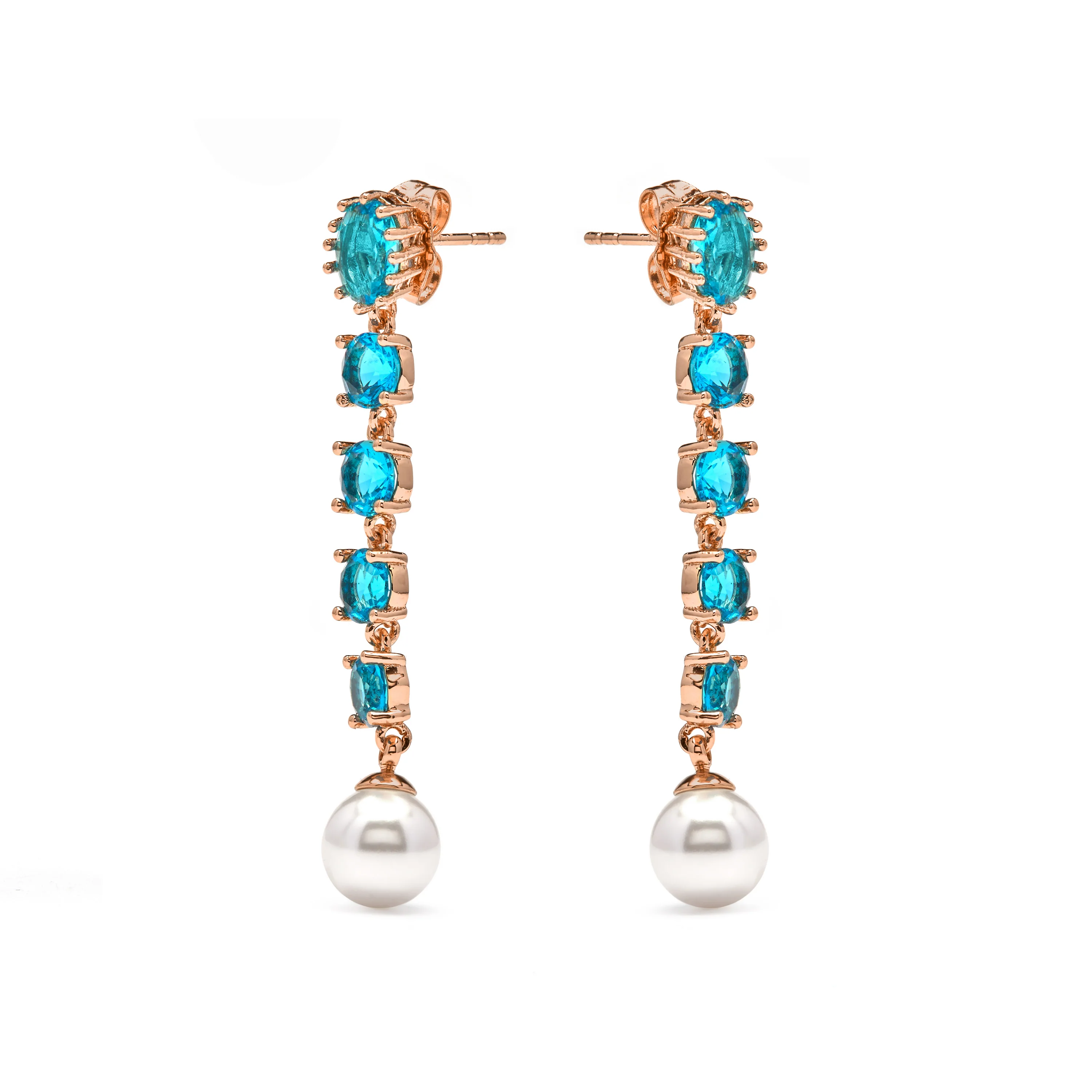 Pendientes de Perla Blanca acabado en oro amarillo de 18k - Mawey - Image 3