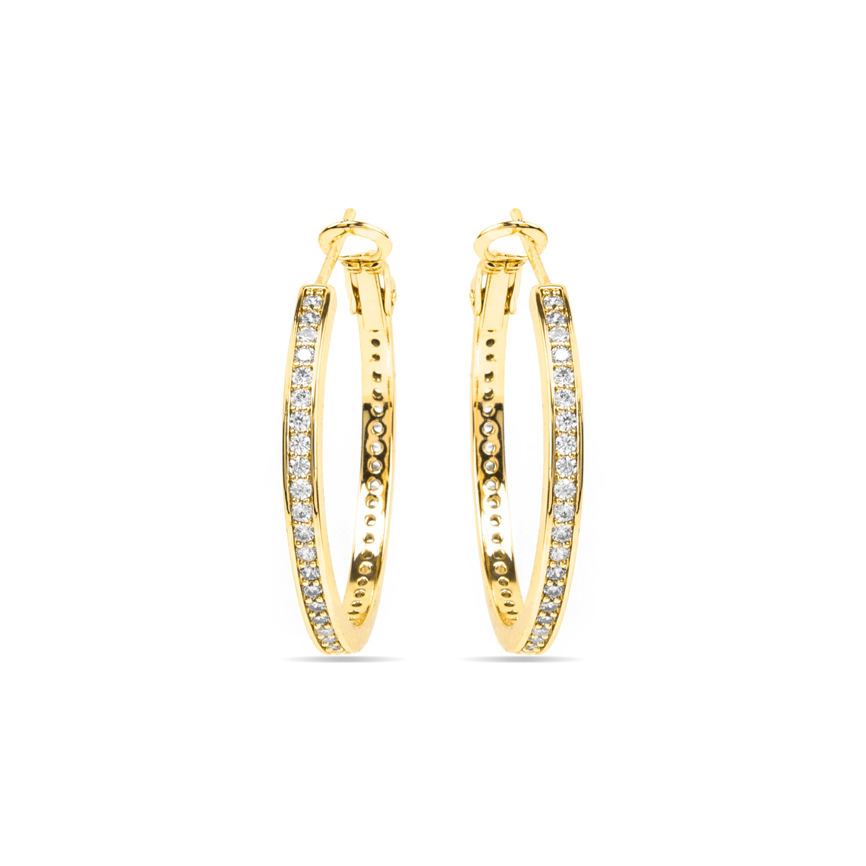 Pendientes con Circonita Brillante acabado oro 18k - Budix - Image 3
