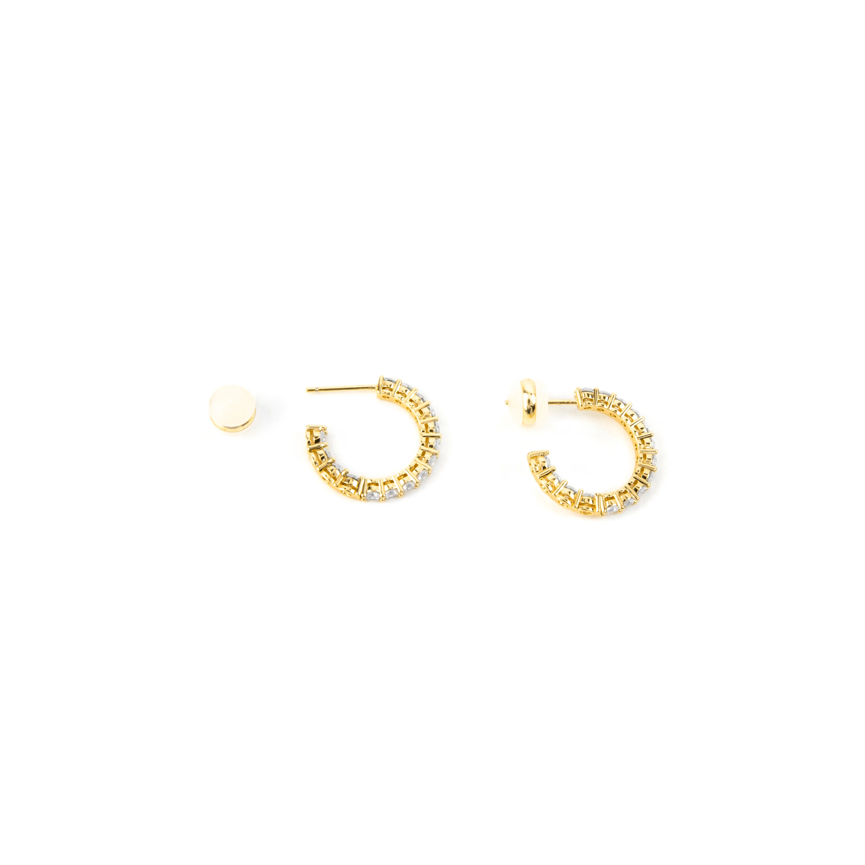 Pendientes con Circonita Brillante acabado oro 18k - Chenfa - Image 4