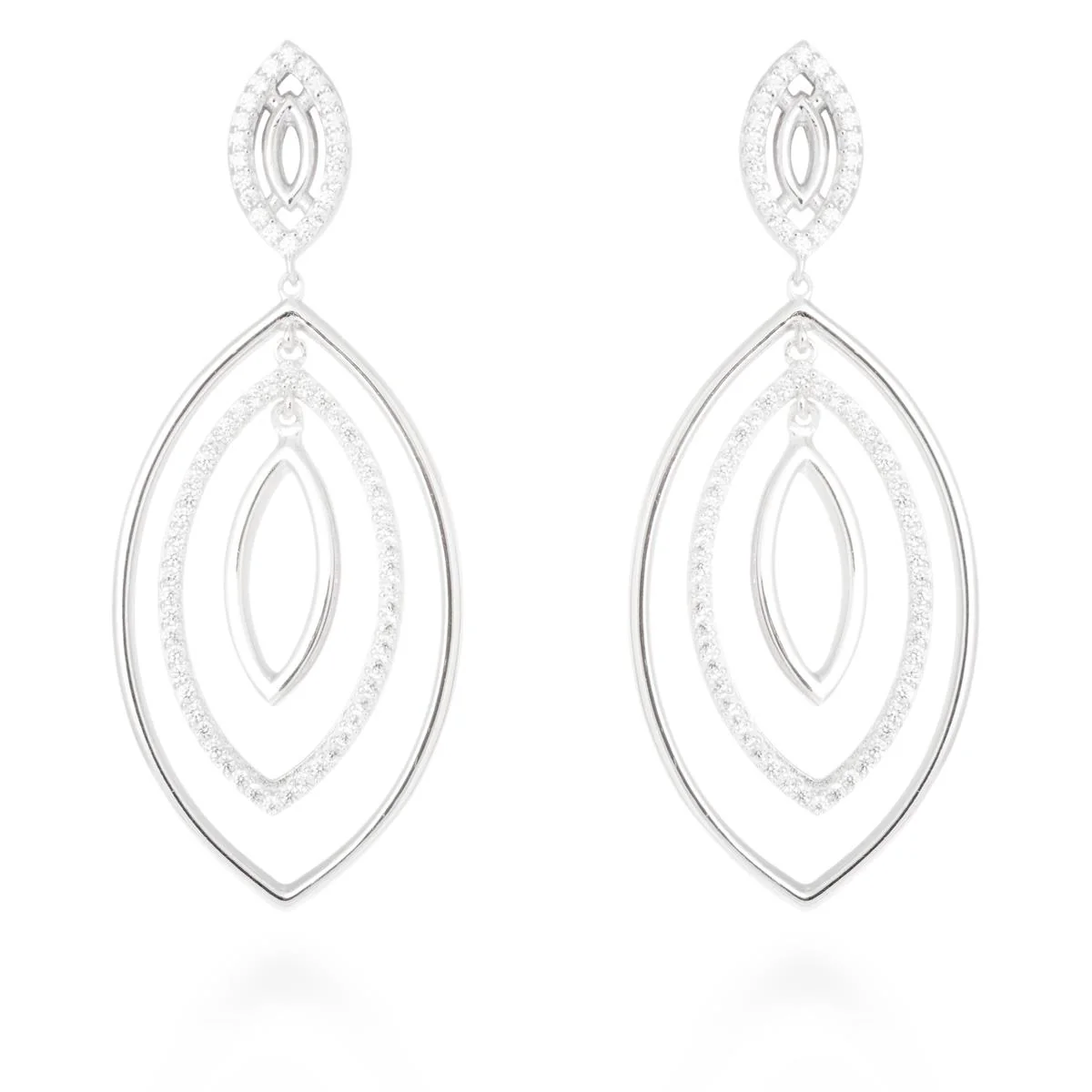 Pendientes Shakti Plata De Ley 925 - Shakti BLANCO