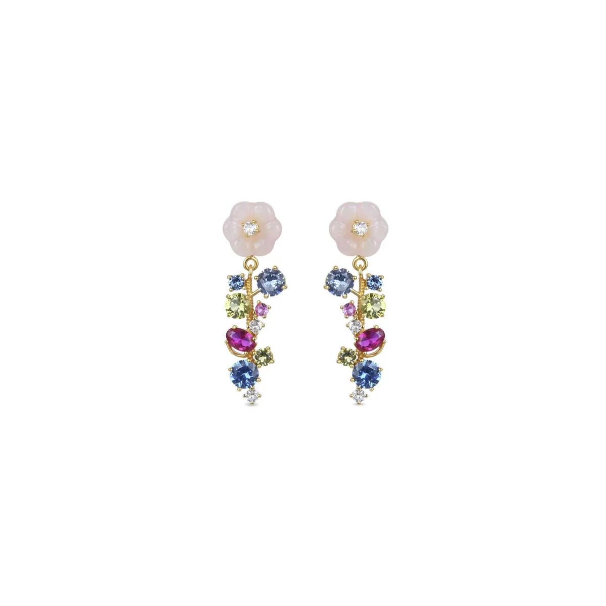 Pendientes Shalah Plata De Ley 925 - Shalah MULTICOLOR