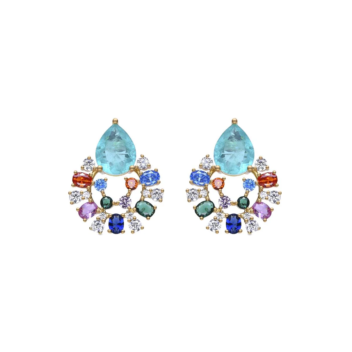 Pendientes Shara Plata de Ley 925 - Shara MULTICOLOR