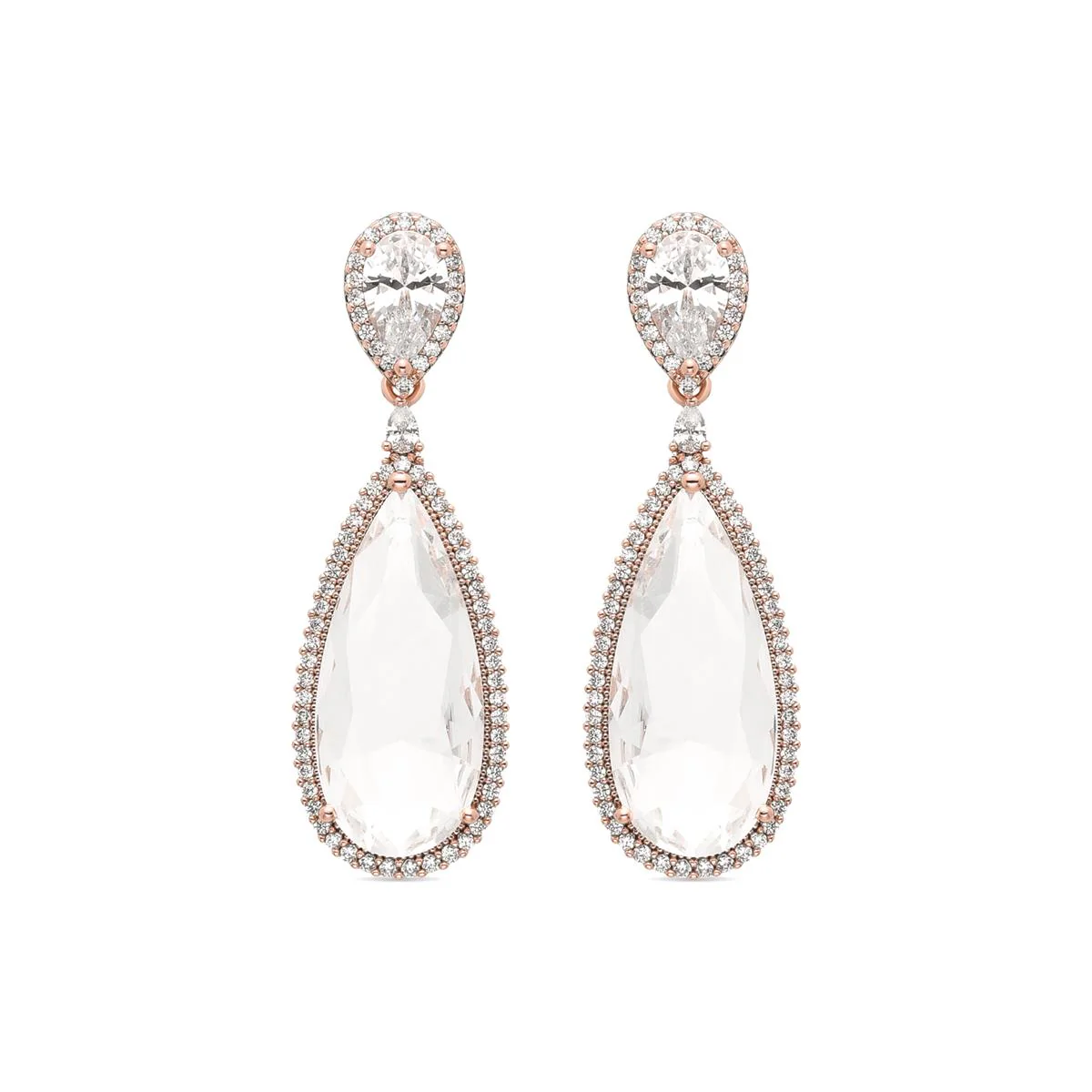 Pendientes Shaskel acabados en oro amarillo de 18K - Shaskel BLANCO