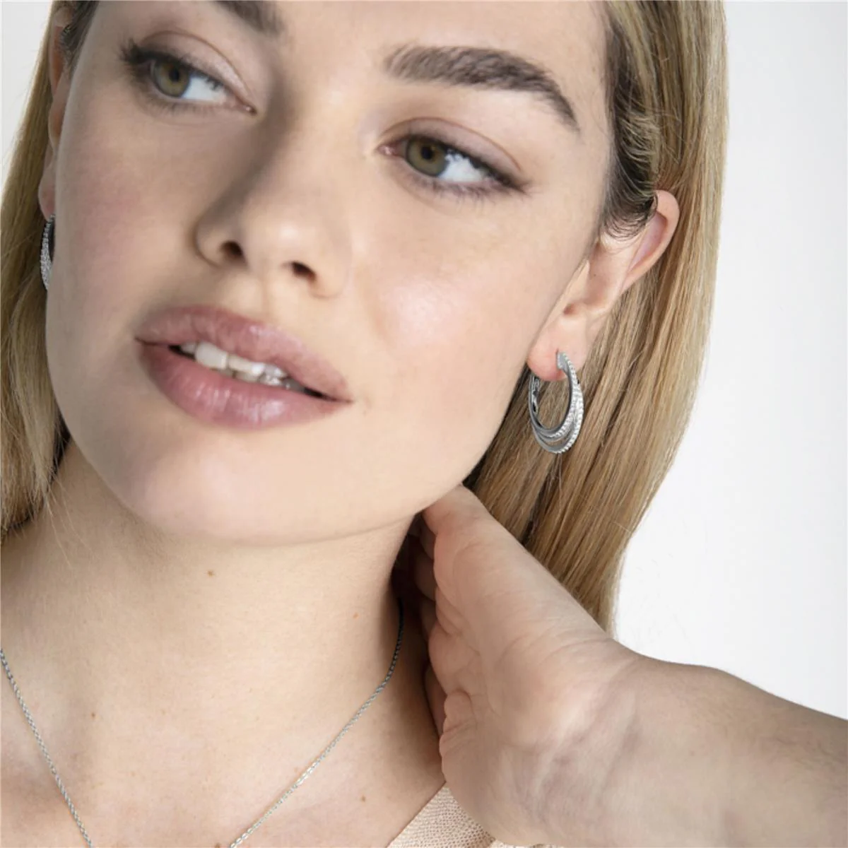 Pendientes Shatt Plata De Ley 925 - Shatt BLANCO - Image 4