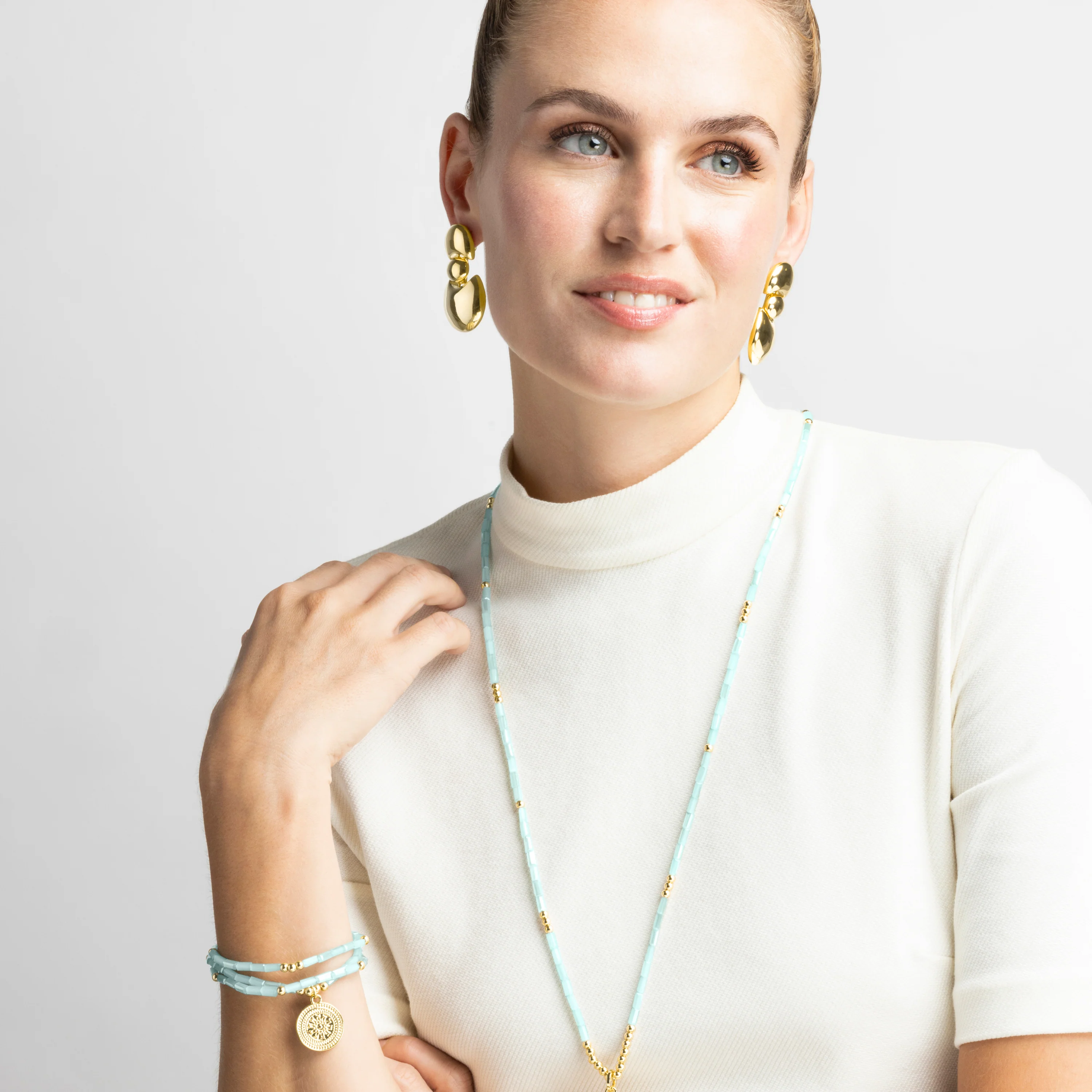 Pendientes acabado oro 18k - Shax - Image 2