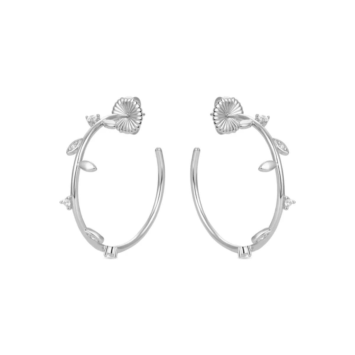 Pendientes Sheki Plata De Ley 925 - Sheki BLANCO - Image 2