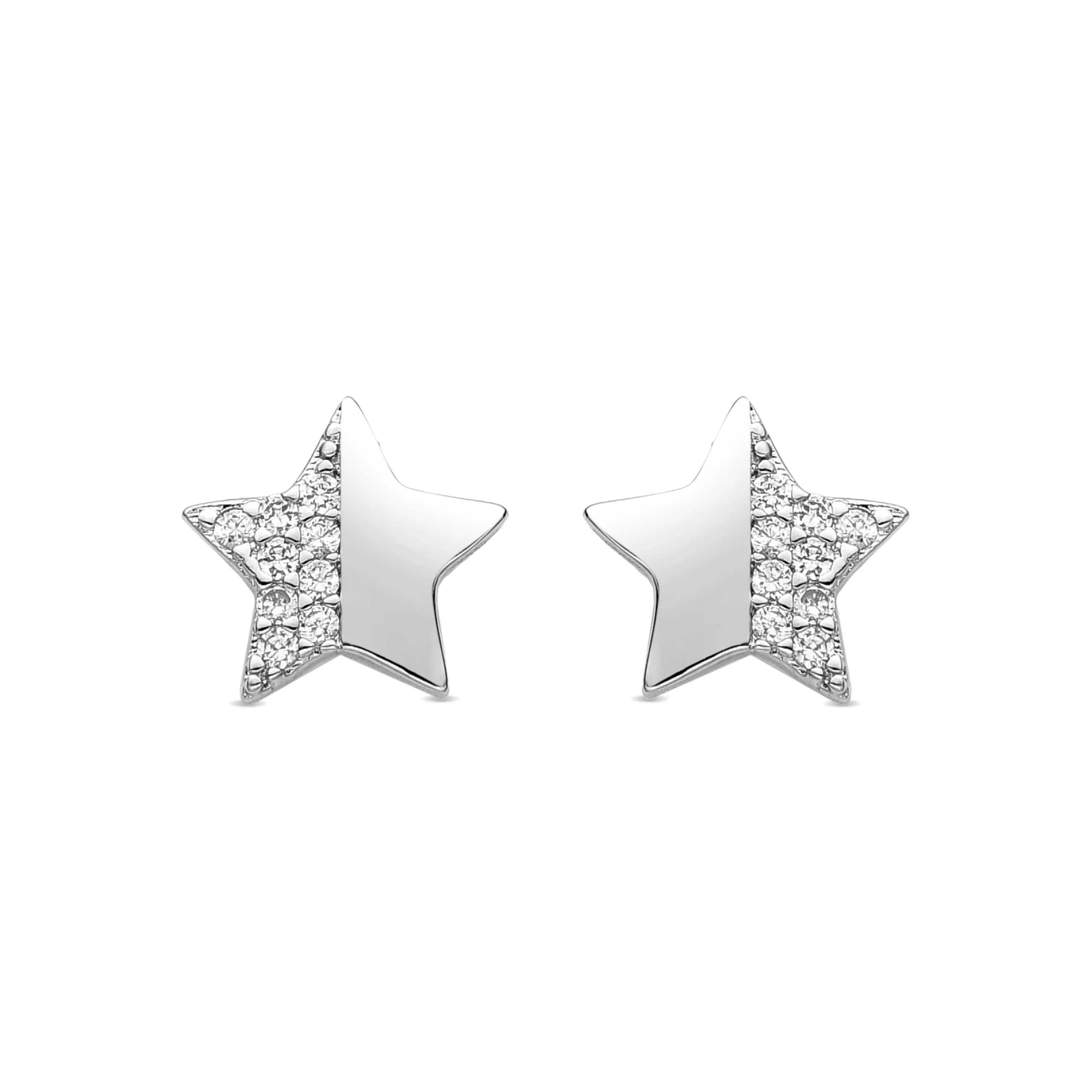 Pendientes de Circonita Brillante acabados en rodio - Shial