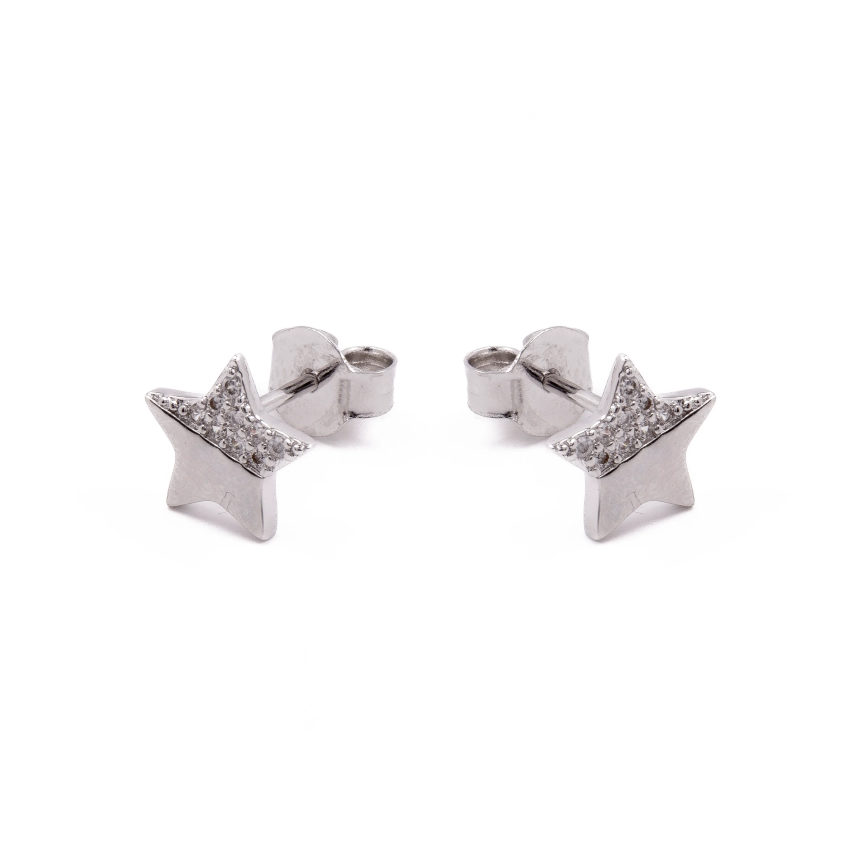Pendientes de Circonita Brillante acabados en rodio - Shial - Image 2