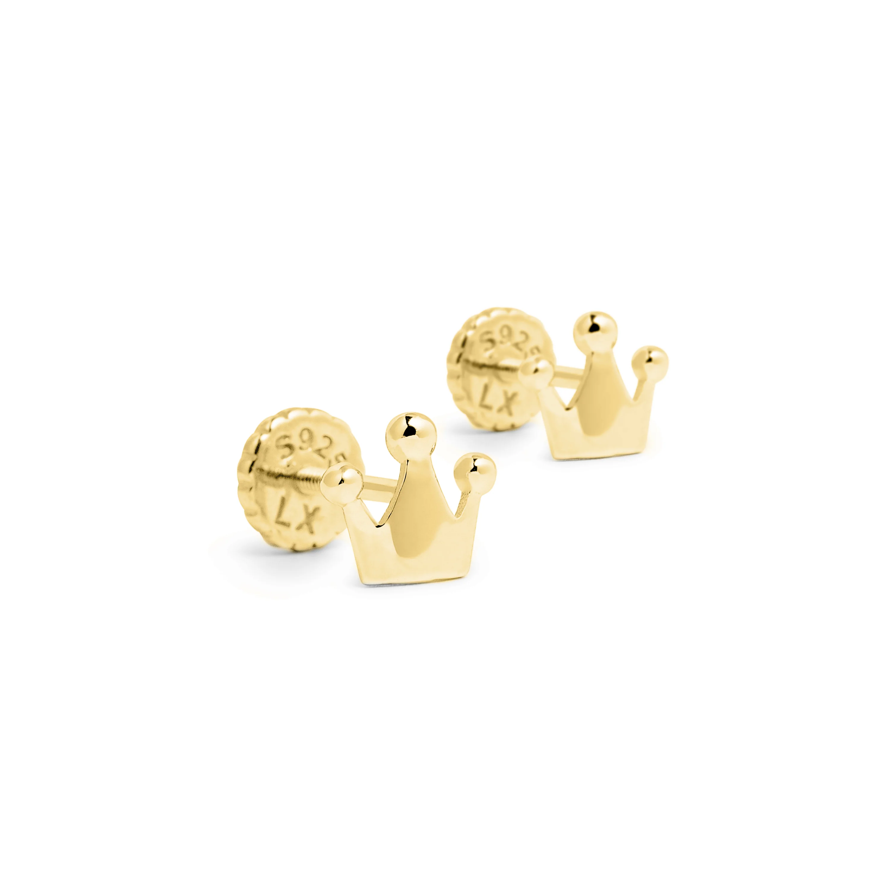 Pendientes de Plata de Ley 925 acabados en oro amarillo 18K - Shika - Image 4