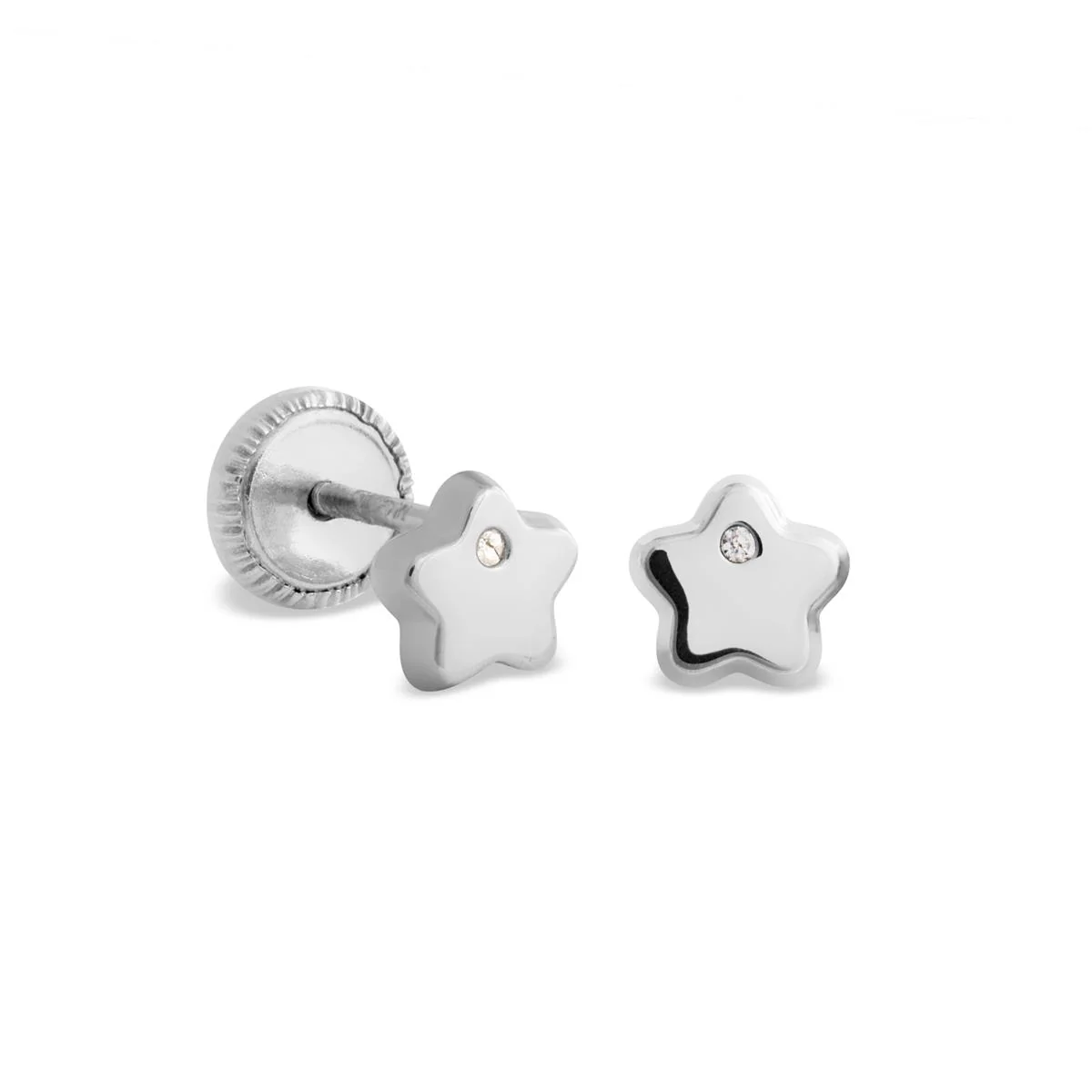 Pendientes Luxenter Oro De Ley De 18 Quilates - Shishua BLANCO