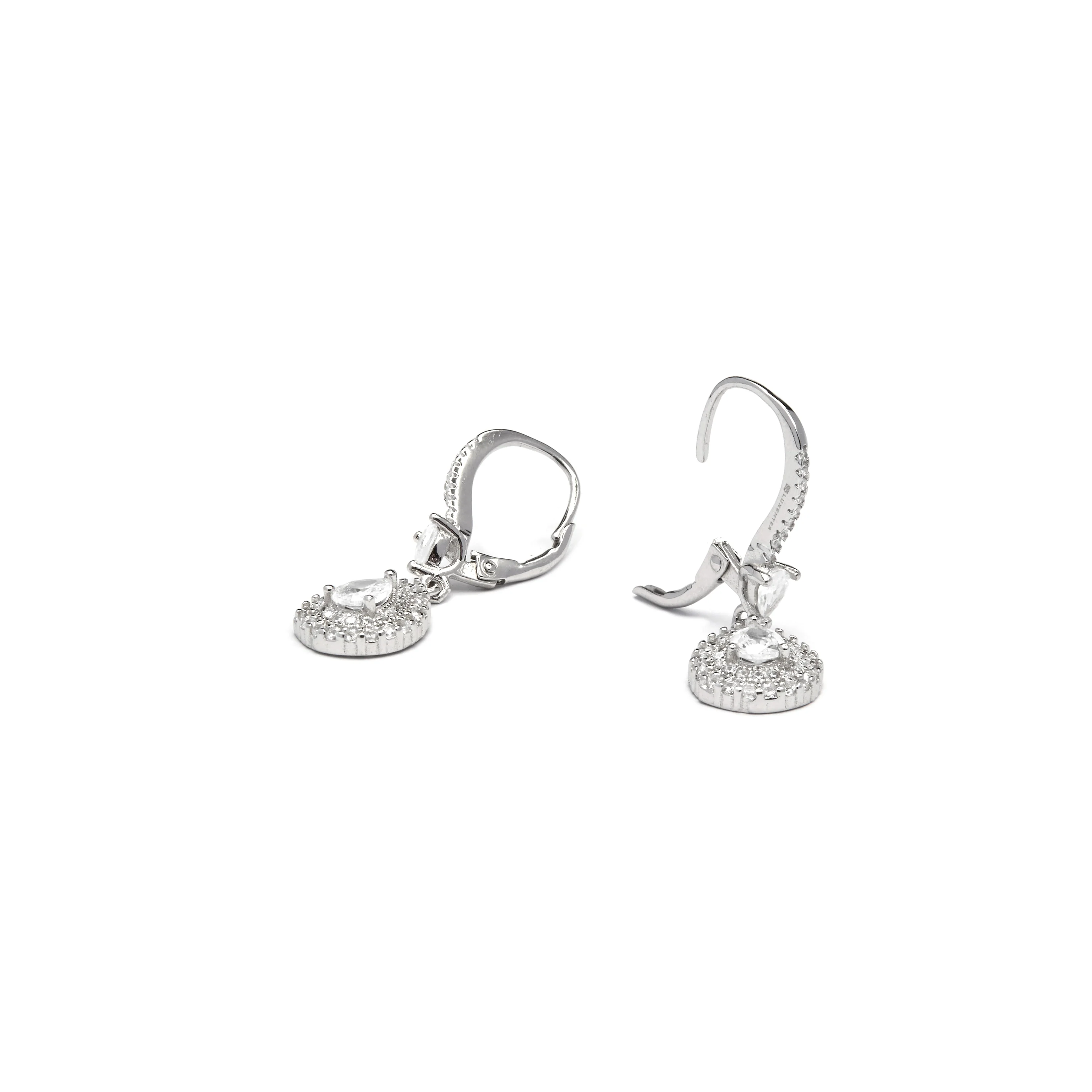 Pendientes de Plata de Ley 925 con Circonita Brillante acabados en rodio - Shiyi - Image 5